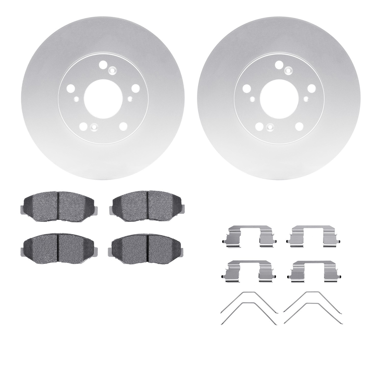 DYN-4512-59151 DFC GEOSPEC Coated Rotors with 5000 Brake Pads - Ceramic and Hardware