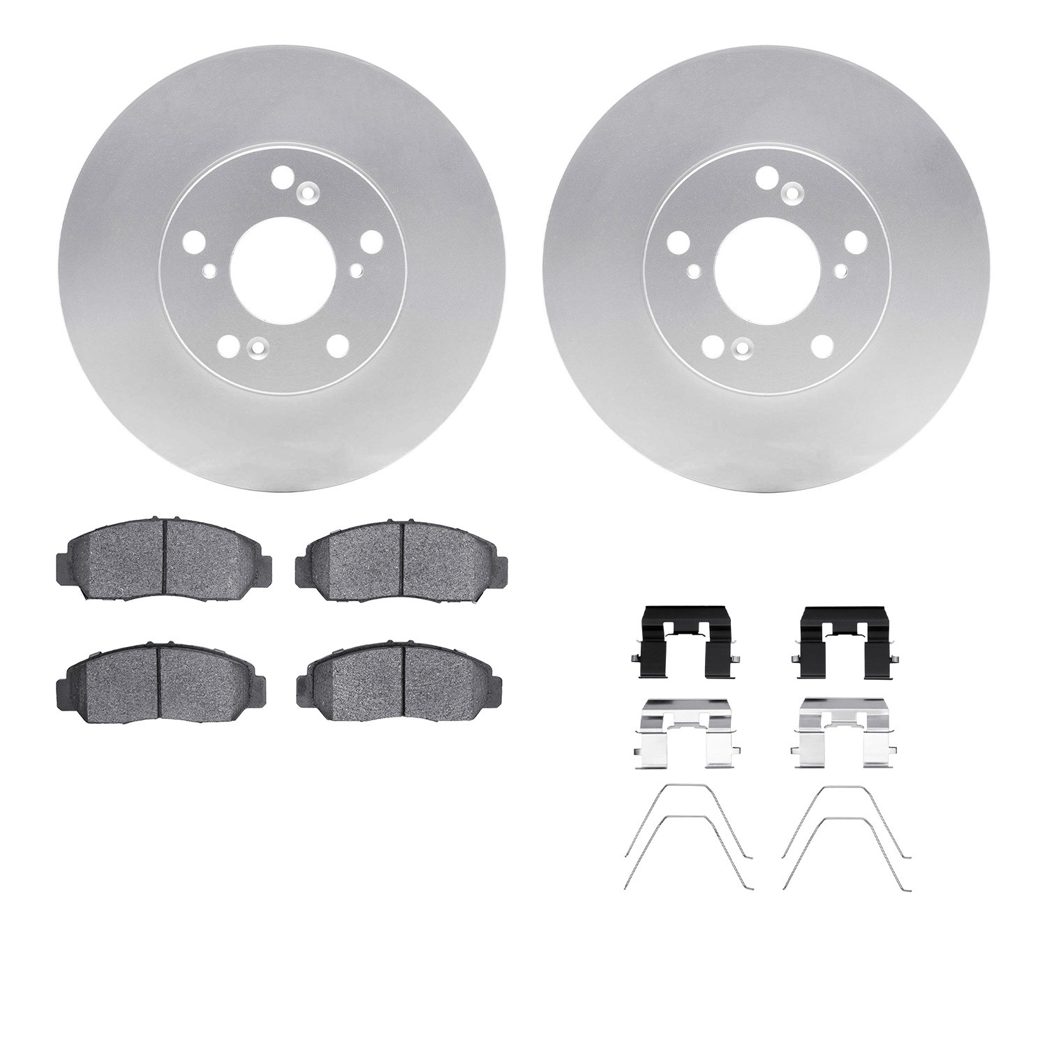 DYN 4512-59152 DFC GEOSPEC Coated Rotors with 5000 Brake Pads - Ceramic and Hardware