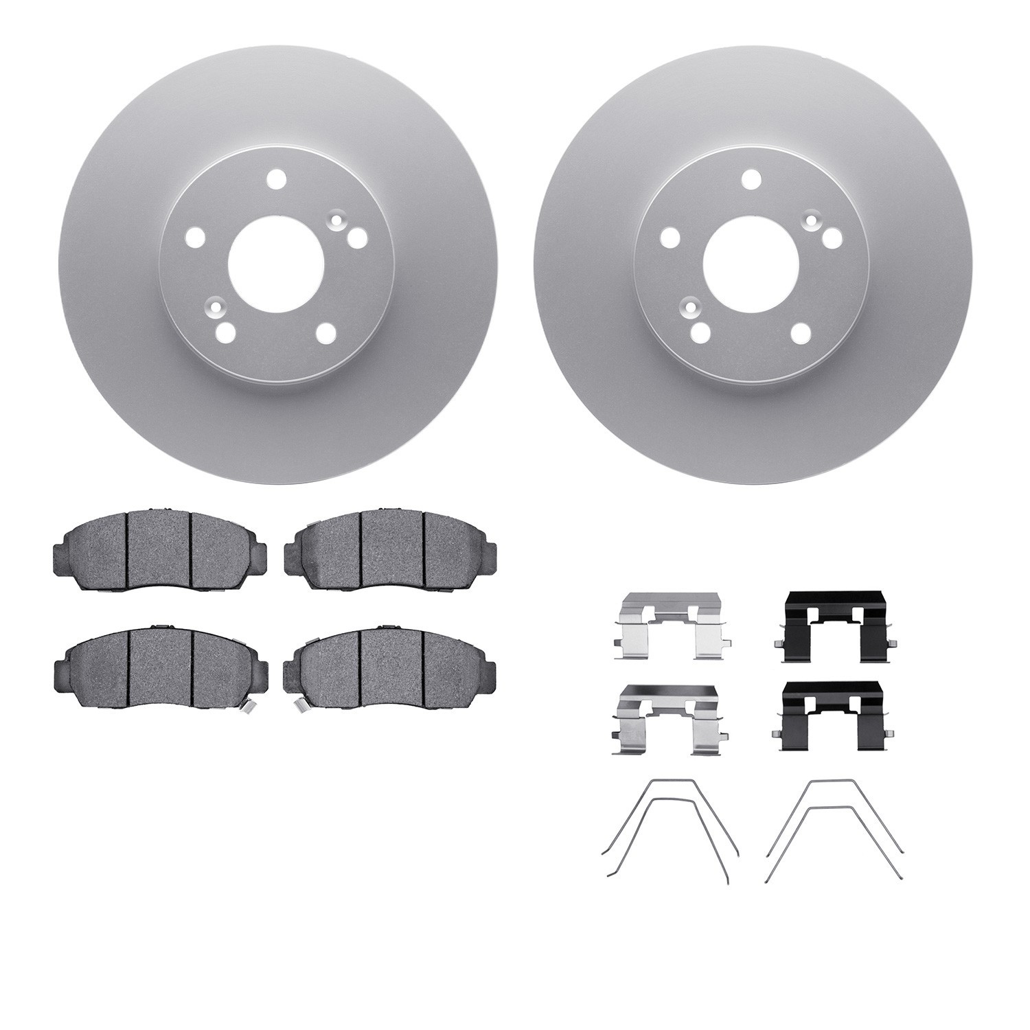 DYN-4512-59157 DFC GEOSPEC Coated Rotors with 5000 Brake Pads - Ceramic and Hardware