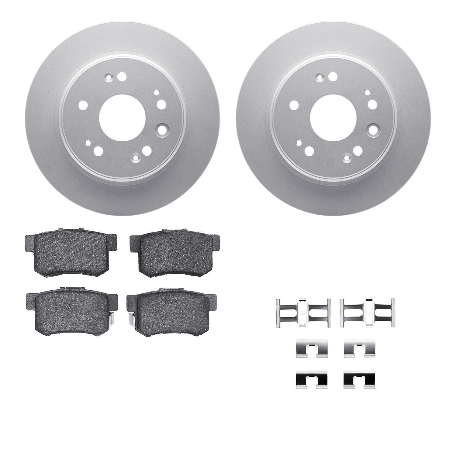DYN-4512-59163 DFC GEOSPEC Coated Rotors with 5000 Brake Pads - Ceramic and Hardware