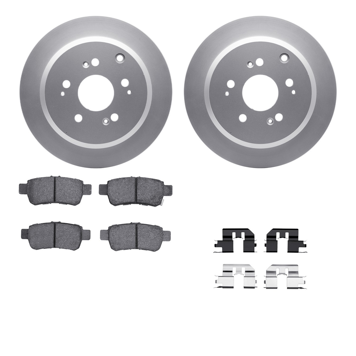 DYN-4512-59170 DFC GEOSPEC Coated Rotors with 5000 Brake Pads - Ceramic and Hardware