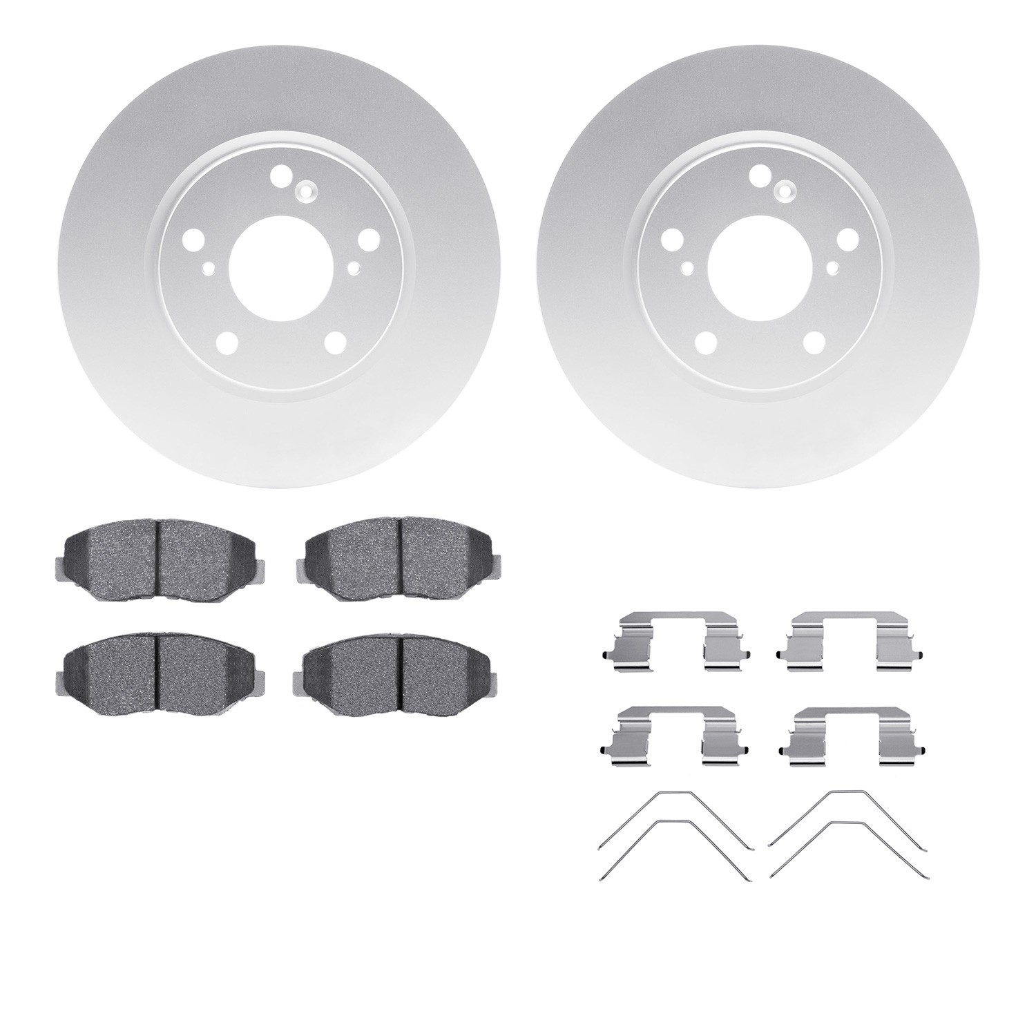 DYN-4512-59191 DFC GEOSPEC Coated Rotors with 5000 Brake Pads - Ceramic and Hardware