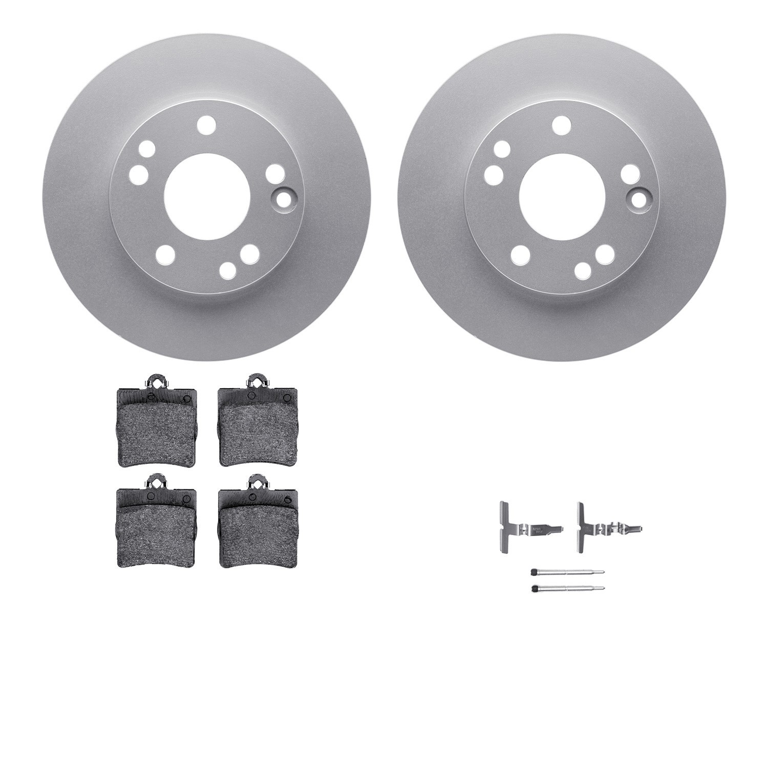 DYN 4512-63125 DFC GEOSPEC Coated Rotors with 5000 Brake Pads - Ceramic and Hardware