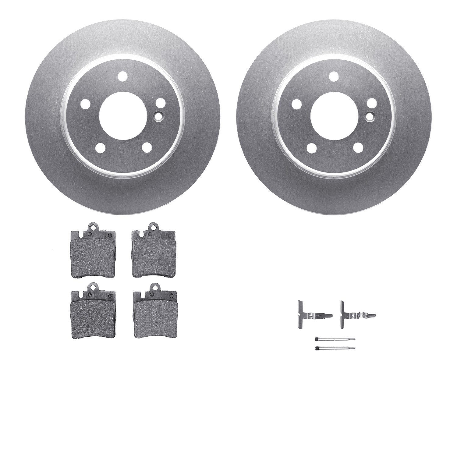 DYN 4512-63136 DFC GEOSPEC Coated Rotors with 5000 Brake Pads - Ceramic and Hardware
