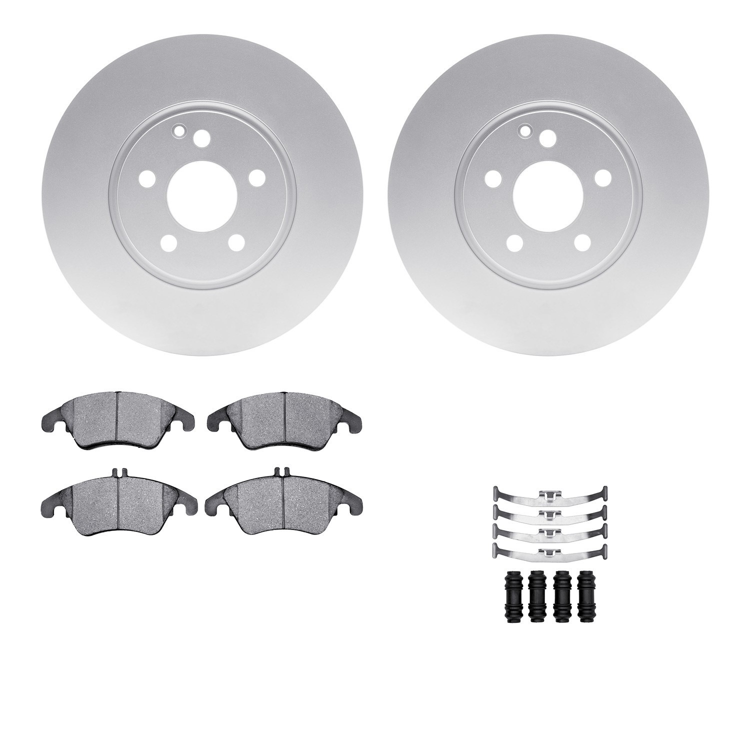 DYN 4512-63184 DFC GEOSPEC Coated Rotors with 5000 Brake Pads - Ceramic and Hardware