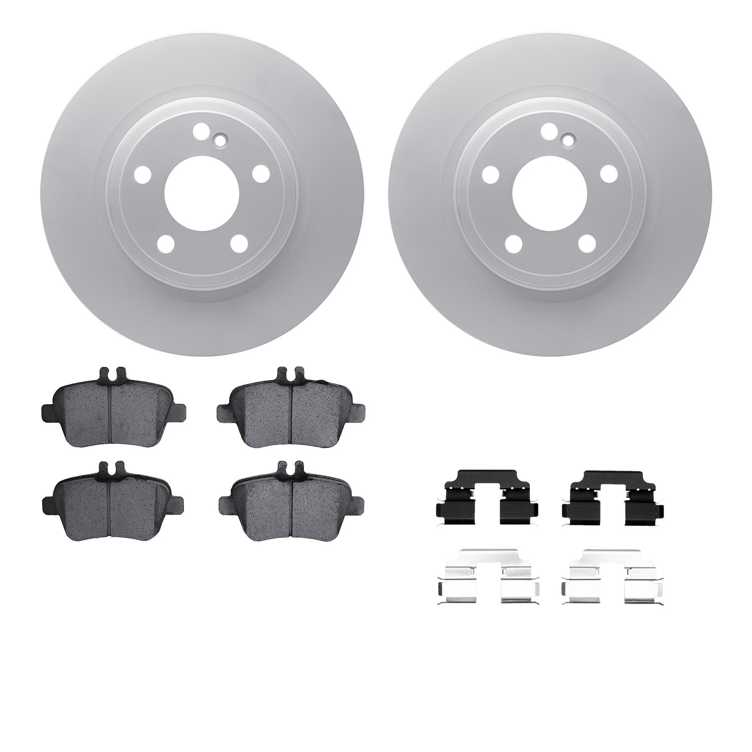 DYN 4512-63197 DFC GEOSPEC Coated Rotors with 5000 Brake Pads - Ceramic and Hardware