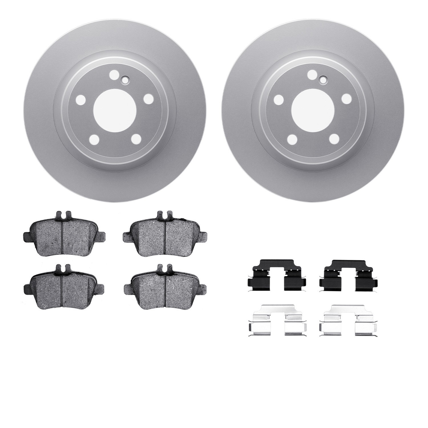 DYN 4512-63199 DFC GEOSPEC Coated Rotors with 5000 Brake Pads - Ceramic and Hardware