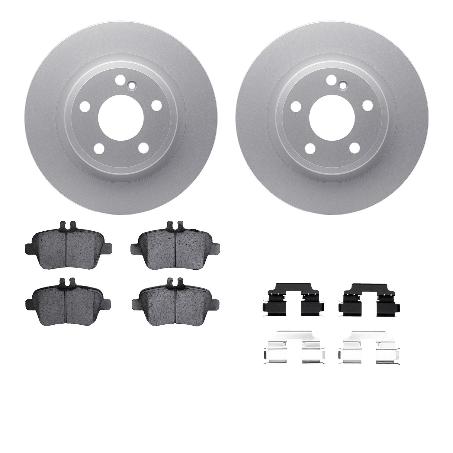 DYN 4512-63200 DFC GEOSPEC Coated Rotors with 5000 Brake Pads - Ceramic and Hardware