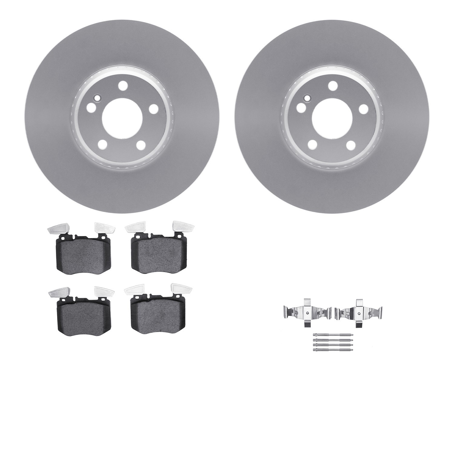 DYN-4512-63206 DFC GEOSPEC Coated Rotors with 5000 Brake Pads - Ceramic and Hardware