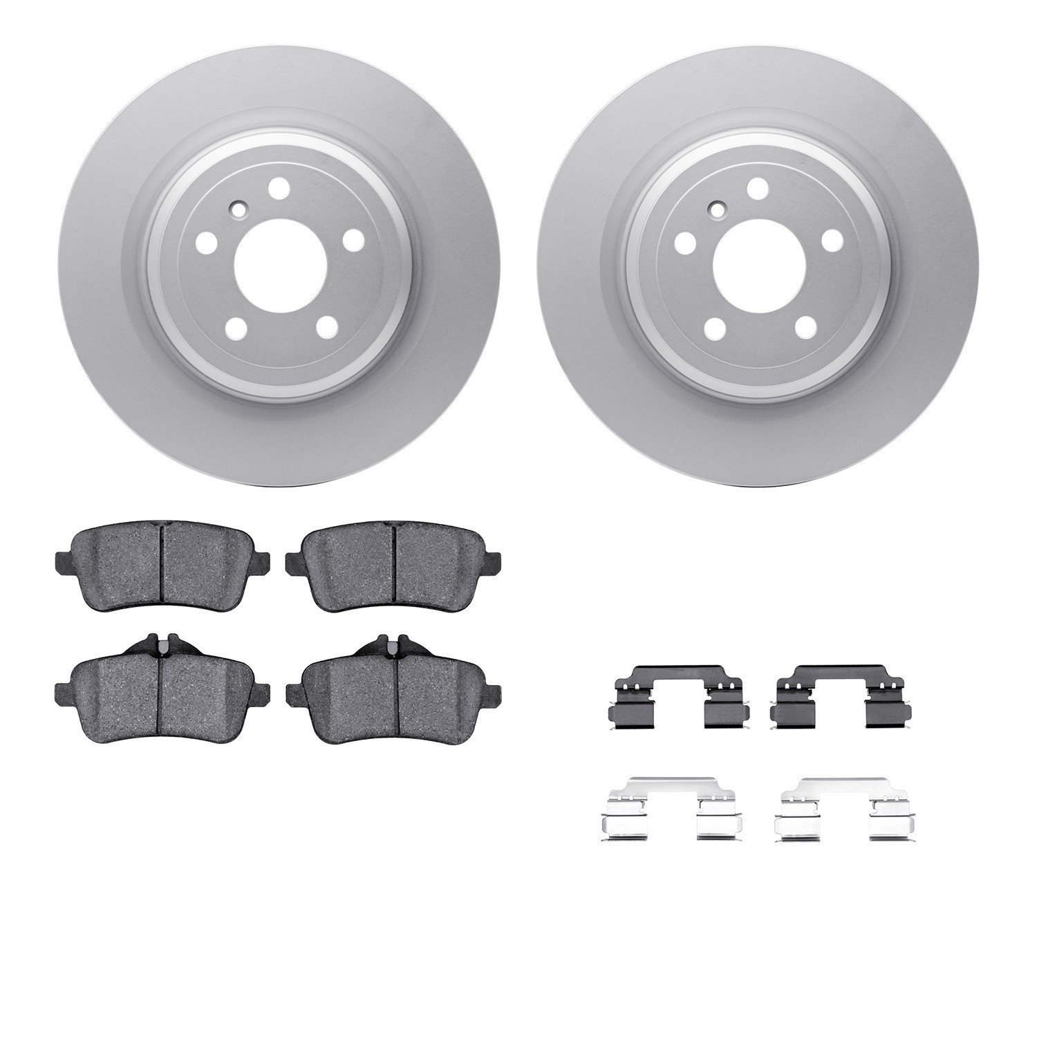 DYN 4512-63227 DFC GEOSPEC Coated Rotors with 5000 Brake Pads - Ceramic and Hardware