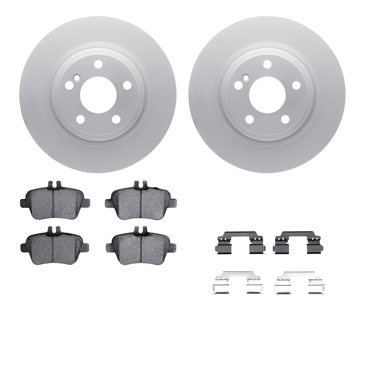 DYN 4512-63242 DFC GEOSPEC Coated Rotors with 5000 Brake Pads - Ceramic and Hardware