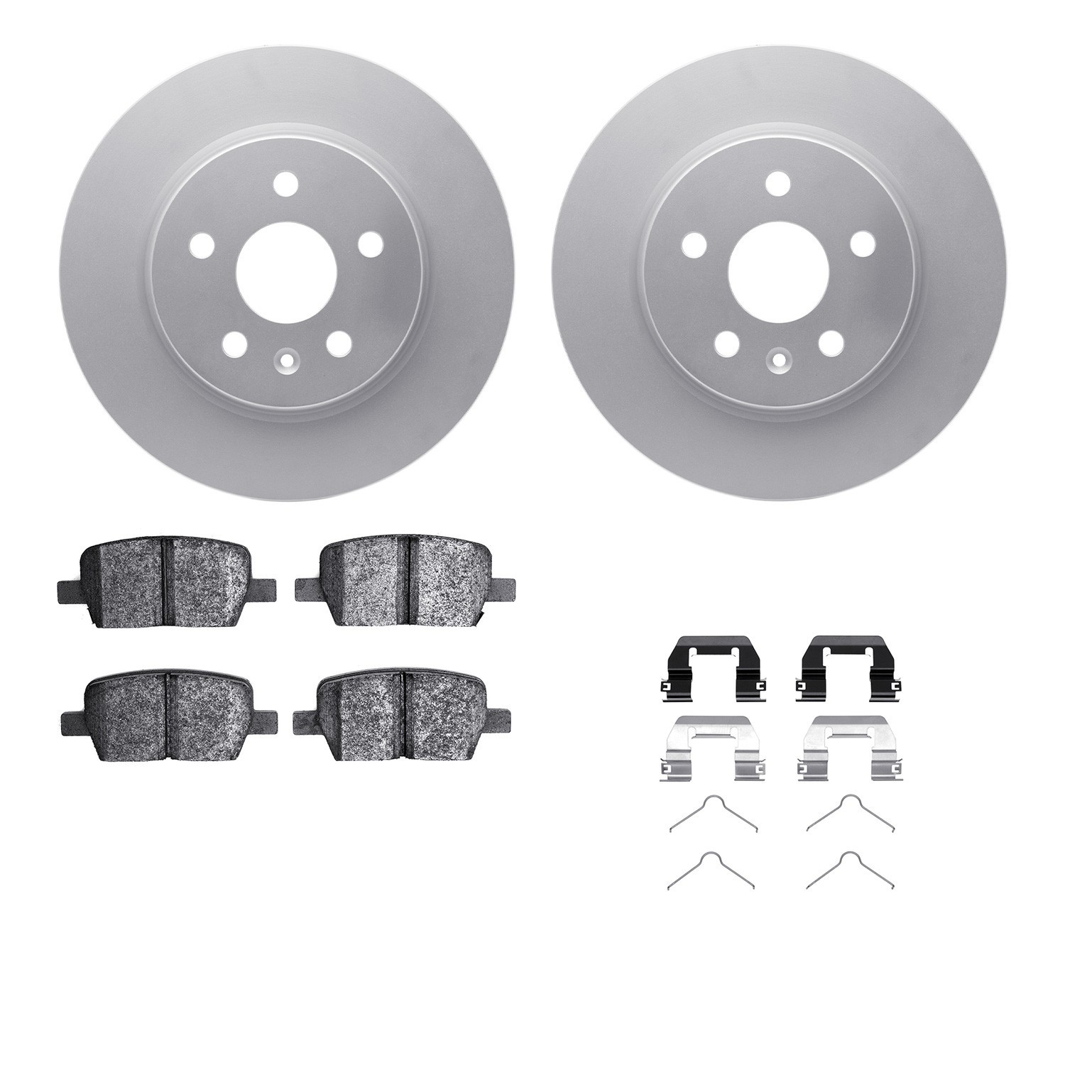 DYN-4512-65053 DFC GEOSPEC Coated Rotors with 5000 Brake Pads - Ceramic and Hardware