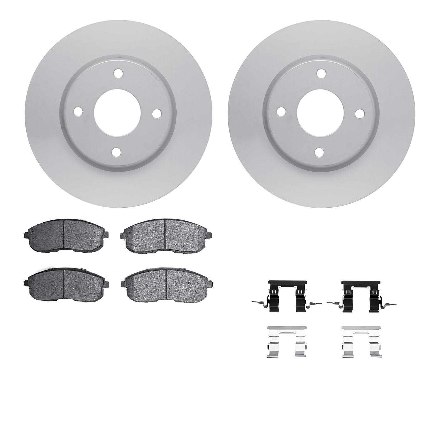 DYN-4512-67104 DFC GEOSPEC Coated Rotors with 5000 Brake Pads - Ceramic and Hardware