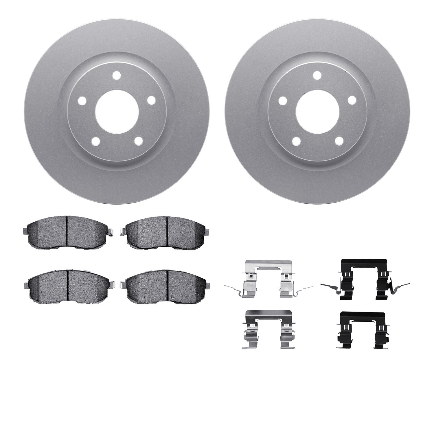 DYN-4512-67110 DFC GEOSPEC Coated Rotors with 5000 Brake Pads - Ceramic and Hardware