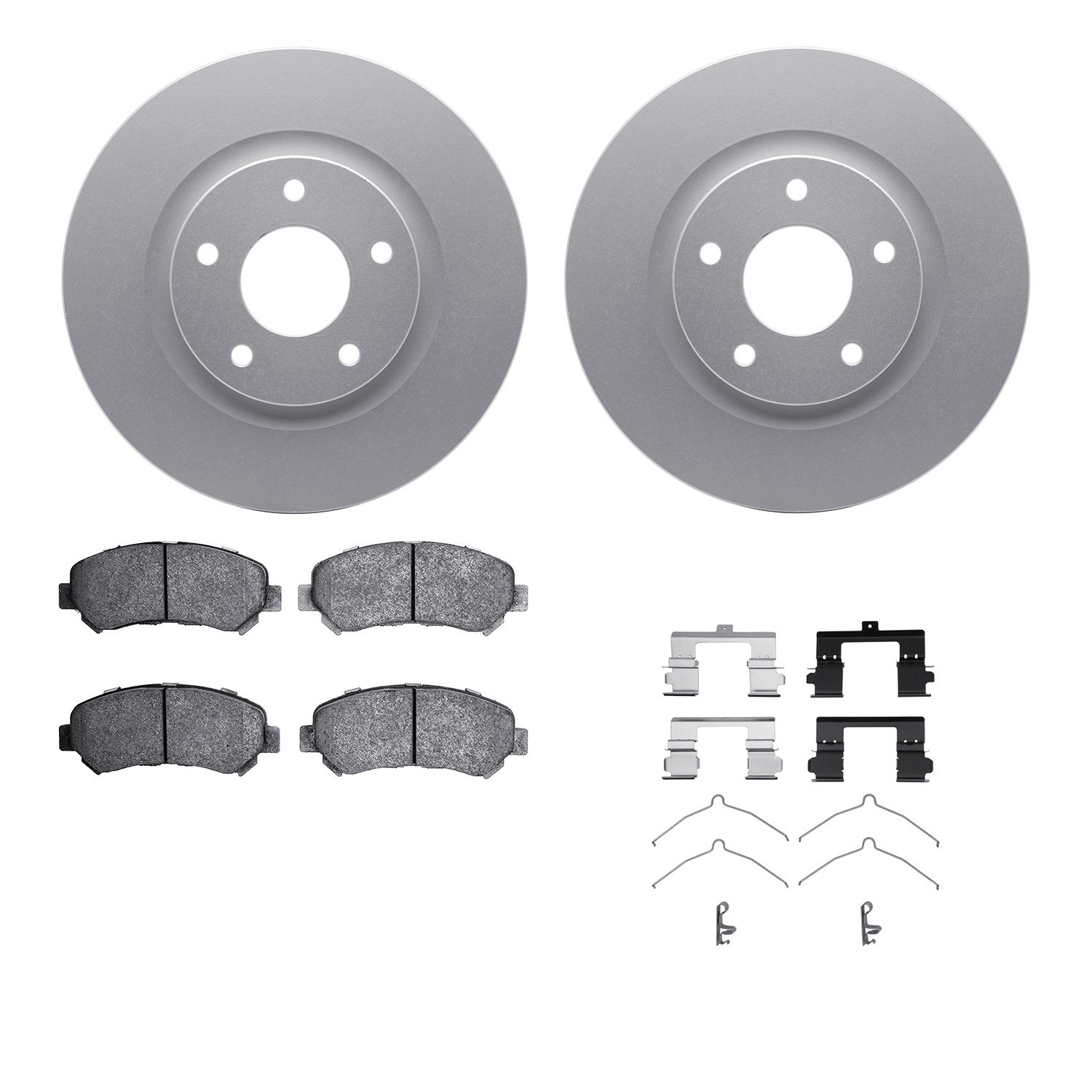 DYN-4512-67111 DFC GEOSPEC Coated Rotors with 5000 Brake Pads - Ceramic and Hardware