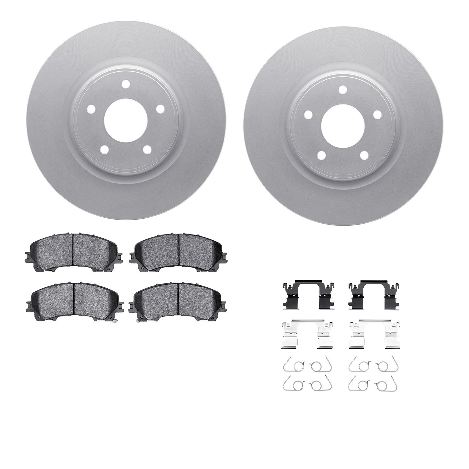 DYN-4512-67152 DFC GEOSPEC Coated Rotors with 5000 Brake Pads - Ceramic and Hardware