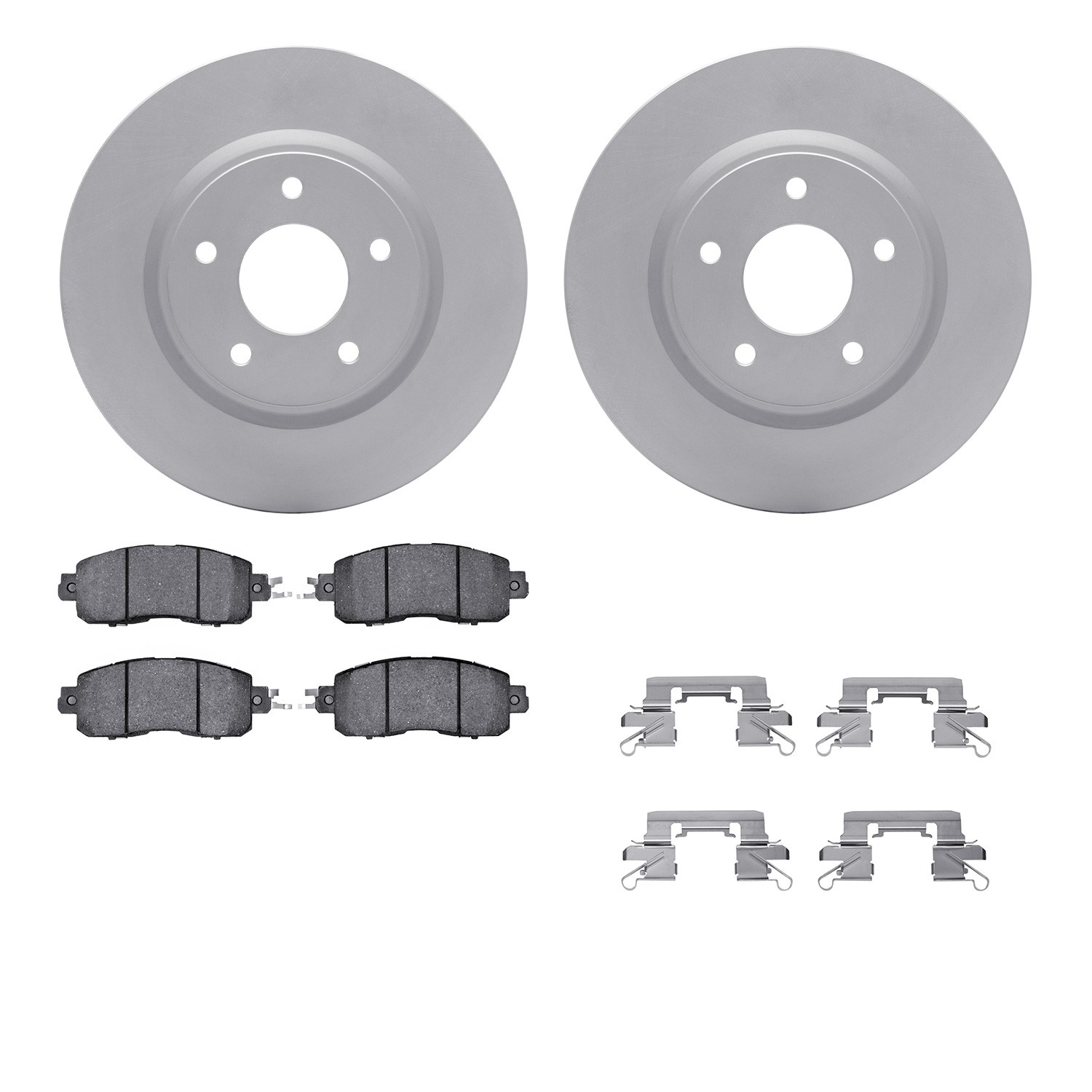 DYN-4512-67153 DFC GEOSPEC Coated Rotors with 5000 Brake Pads - Ceramic and Hardware