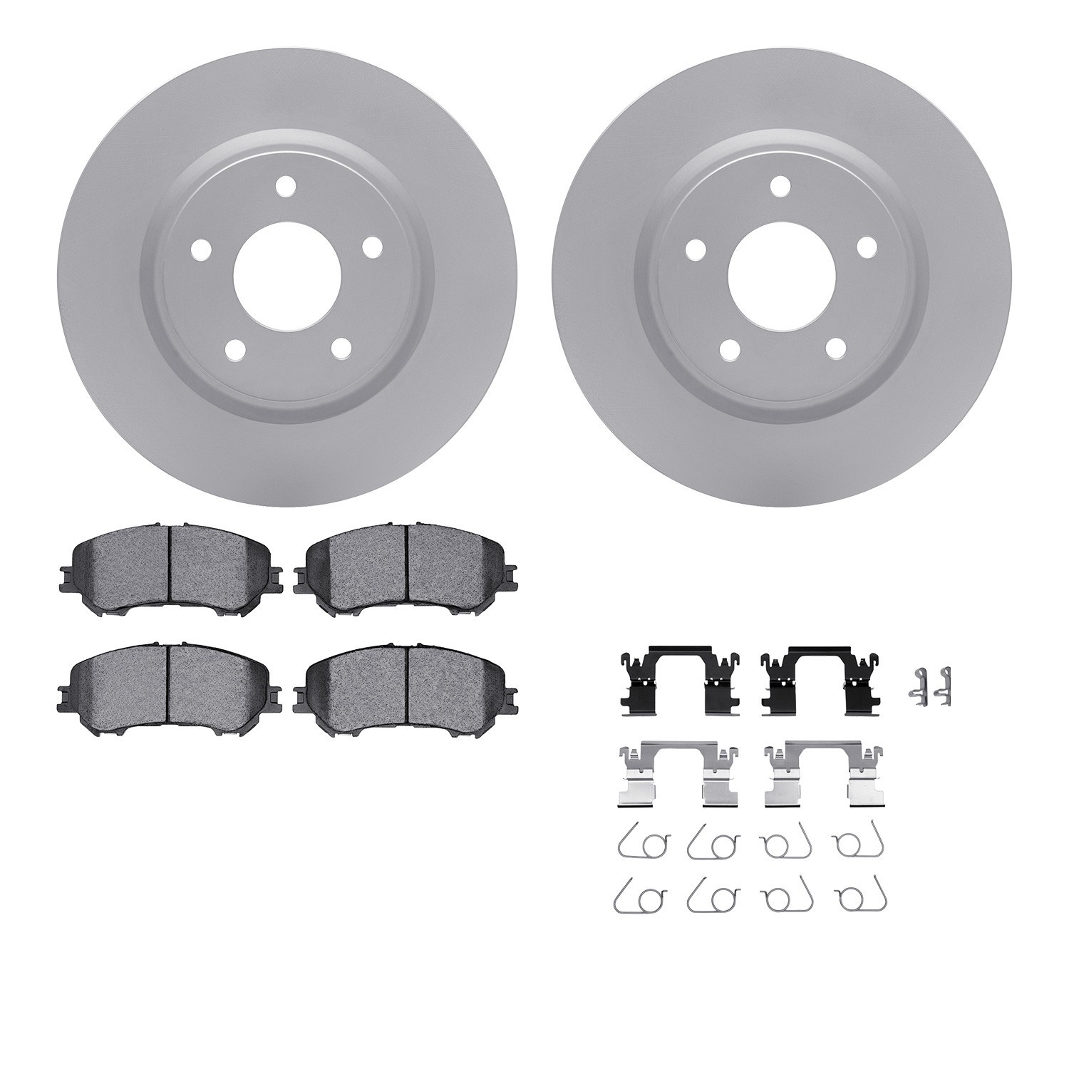 DYN-4512-67154 DFC GEOSPEC Coated Rotors with 5000 Brake Pads - Ceramic and Hardware