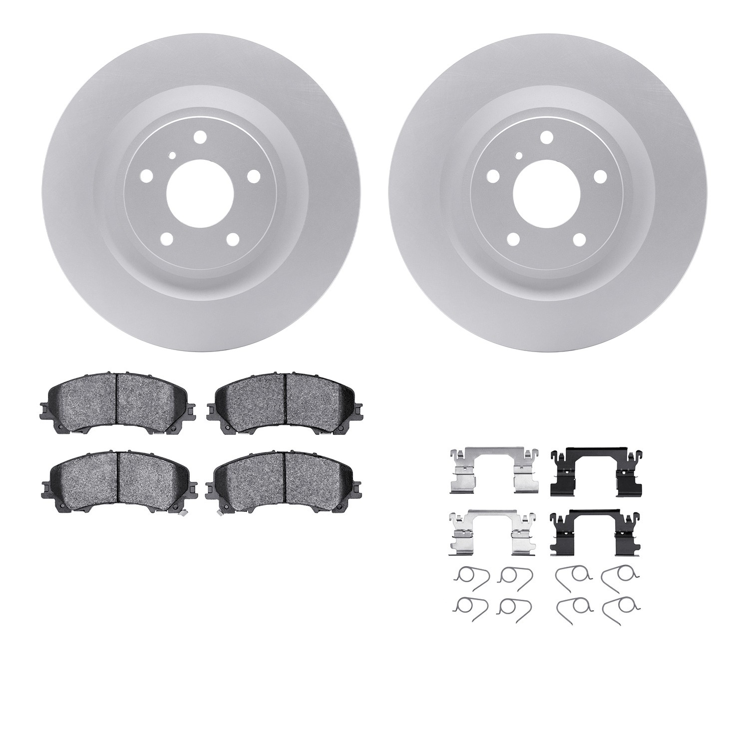 DYN 4512-68029 DFC GEOSPEC Coated Rotors with 5000 Brake Pads - Ceramic and Hardware