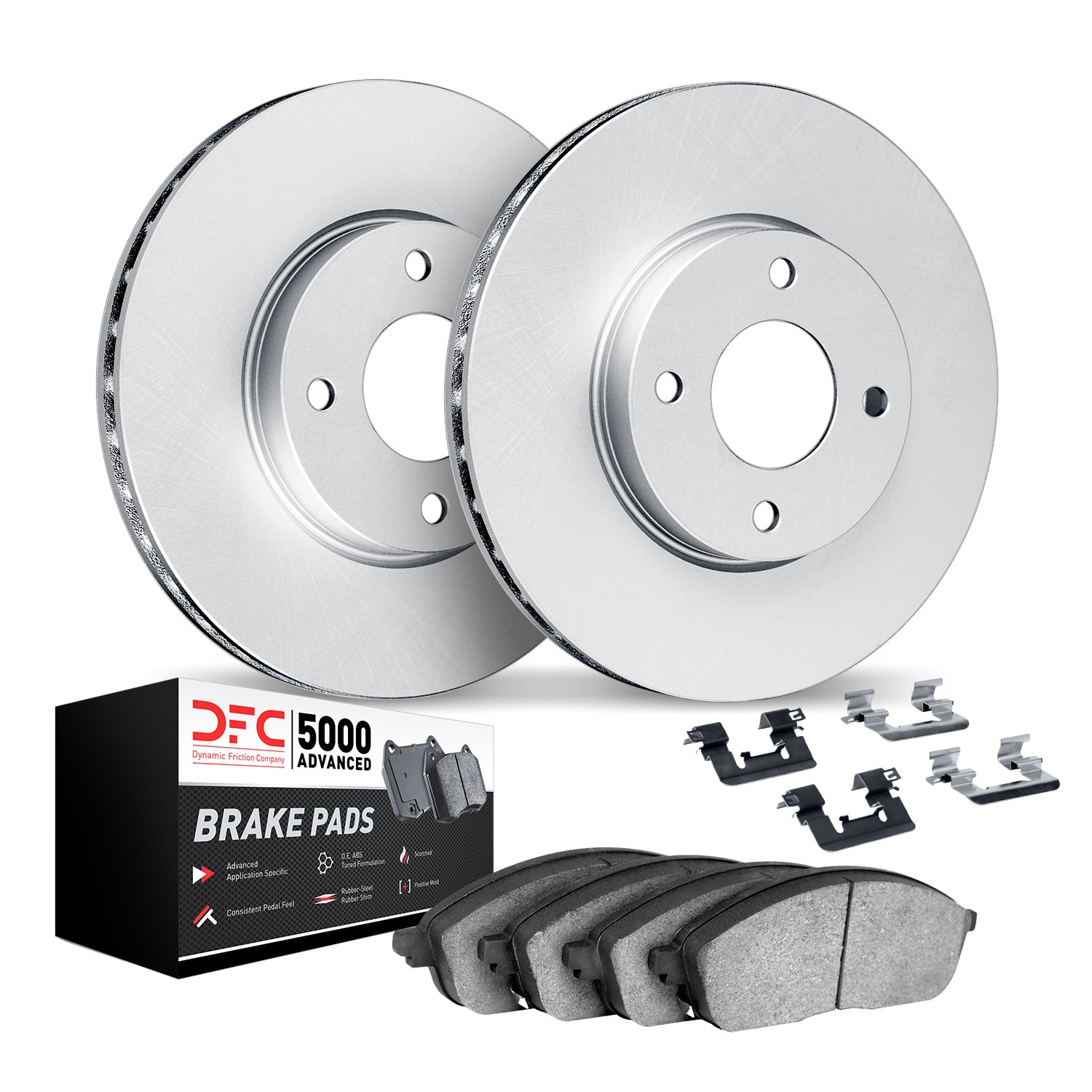 DYN 4512-72053 DFC GEOSPEC Coated Rotors with 5000 Brake Pads - Ceramic and Hardware - Image 2