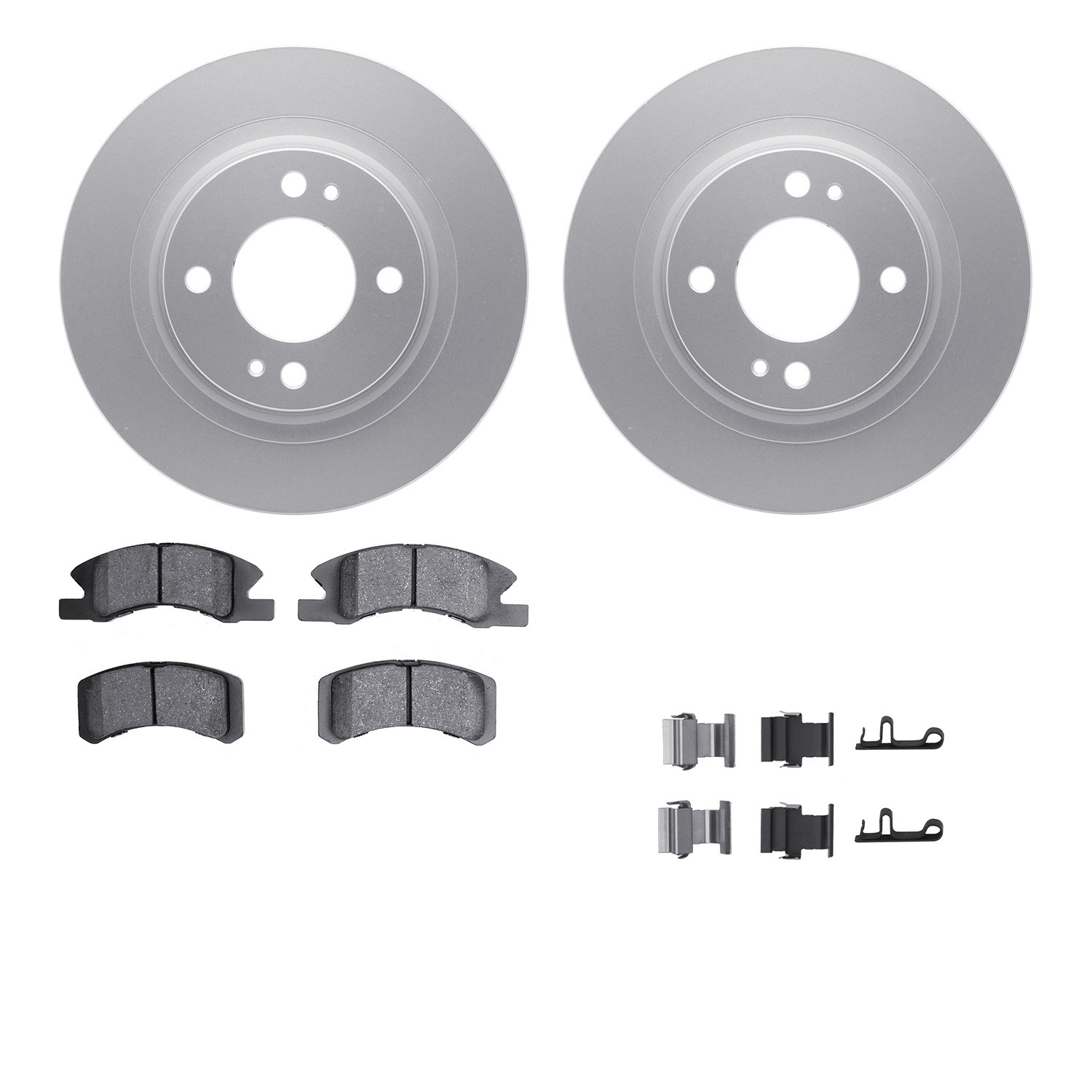 DYN 4512-72088 DFC GEOSPEC Coated Rotors with 5000 Brake Pads - Ceramic and Hardware