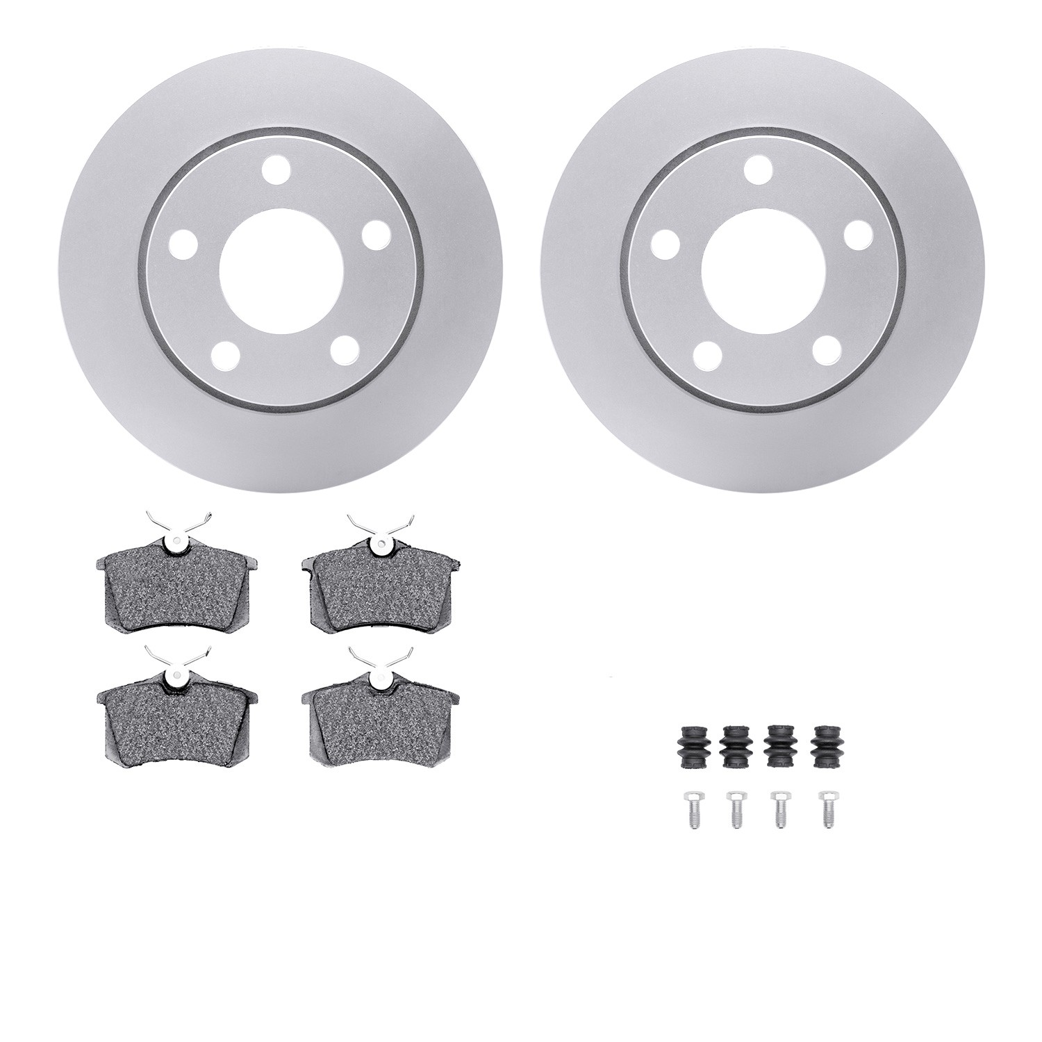 DYN 4512-73096 DFC GEOSPEC Coated Rotors with 5000 Brake Pads - Ceramic and Hardware