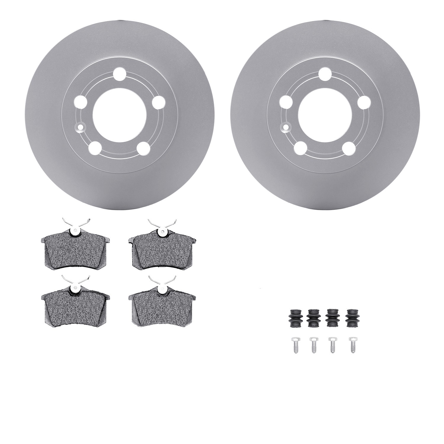 DYN 4512-73098 DFC GEOSPEC Coated Rotors with 5000 Brake Pads - Ceramic and Hardware