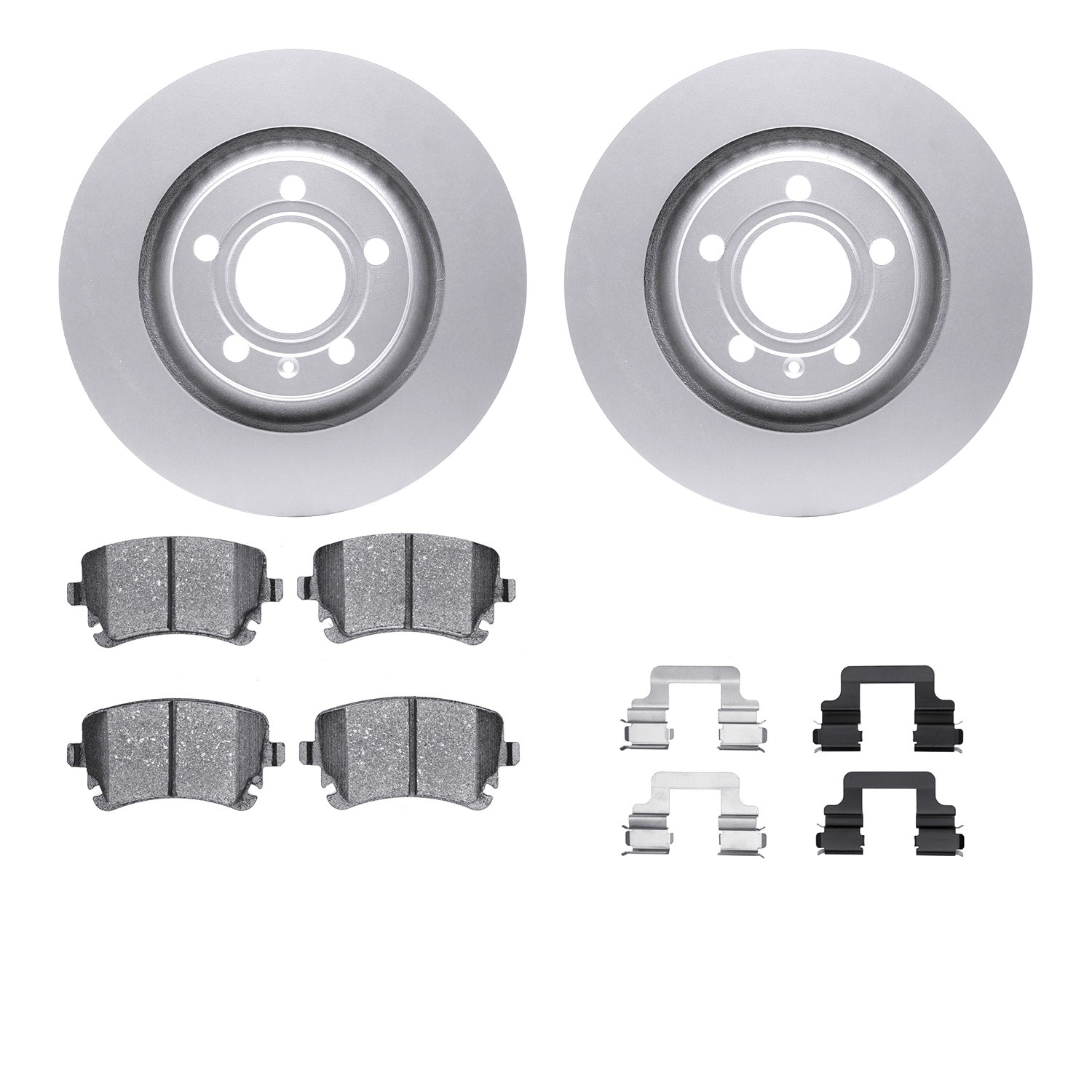 DYN 4512-73101 DFC GEOSPEC Coated Rotors with 5000 Brake Pads - Ceramic and Hardware