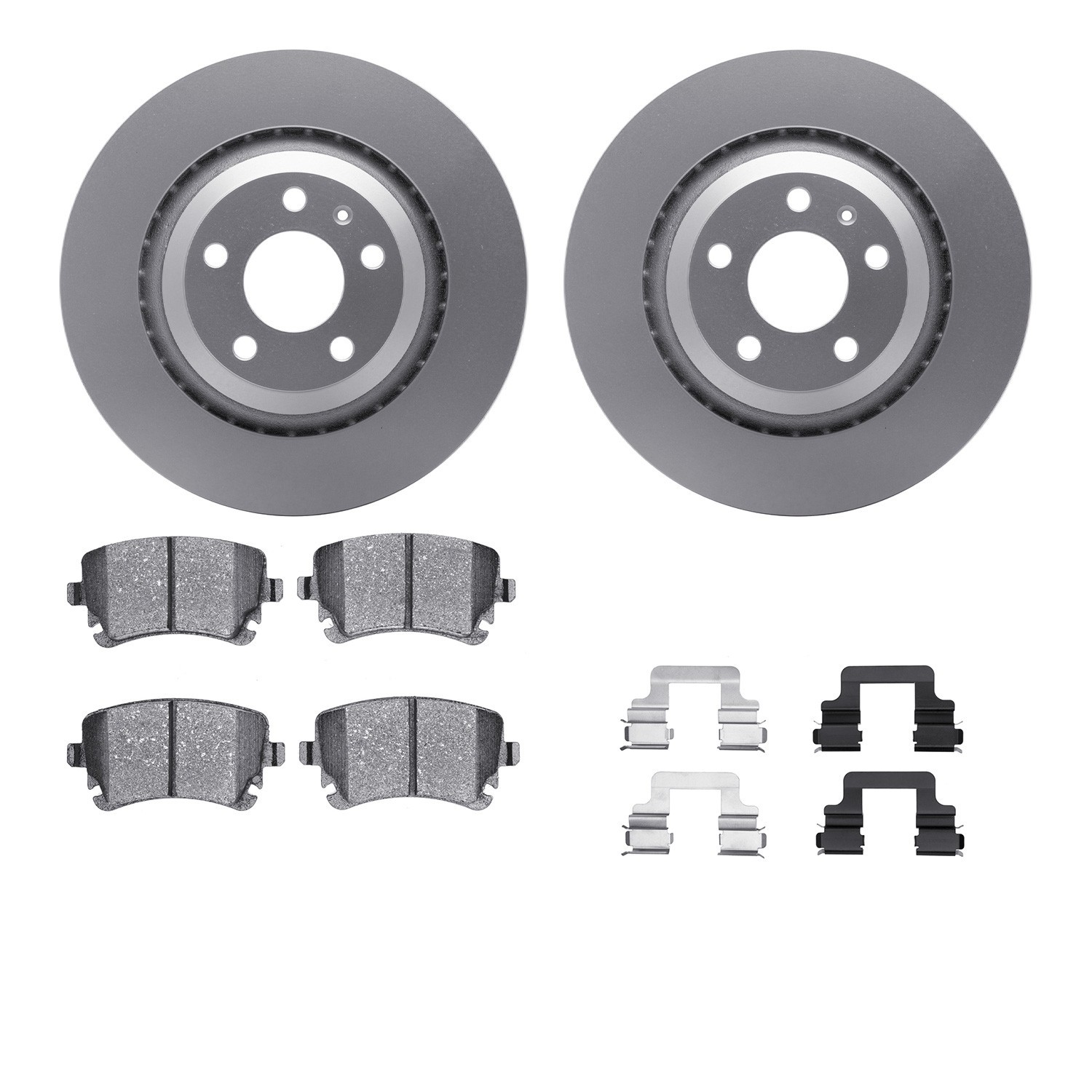 DYN 4512-73114 DFC GEOSPEC Coated Rotors with 5000 Brake Pads - Ceramic and Hardware