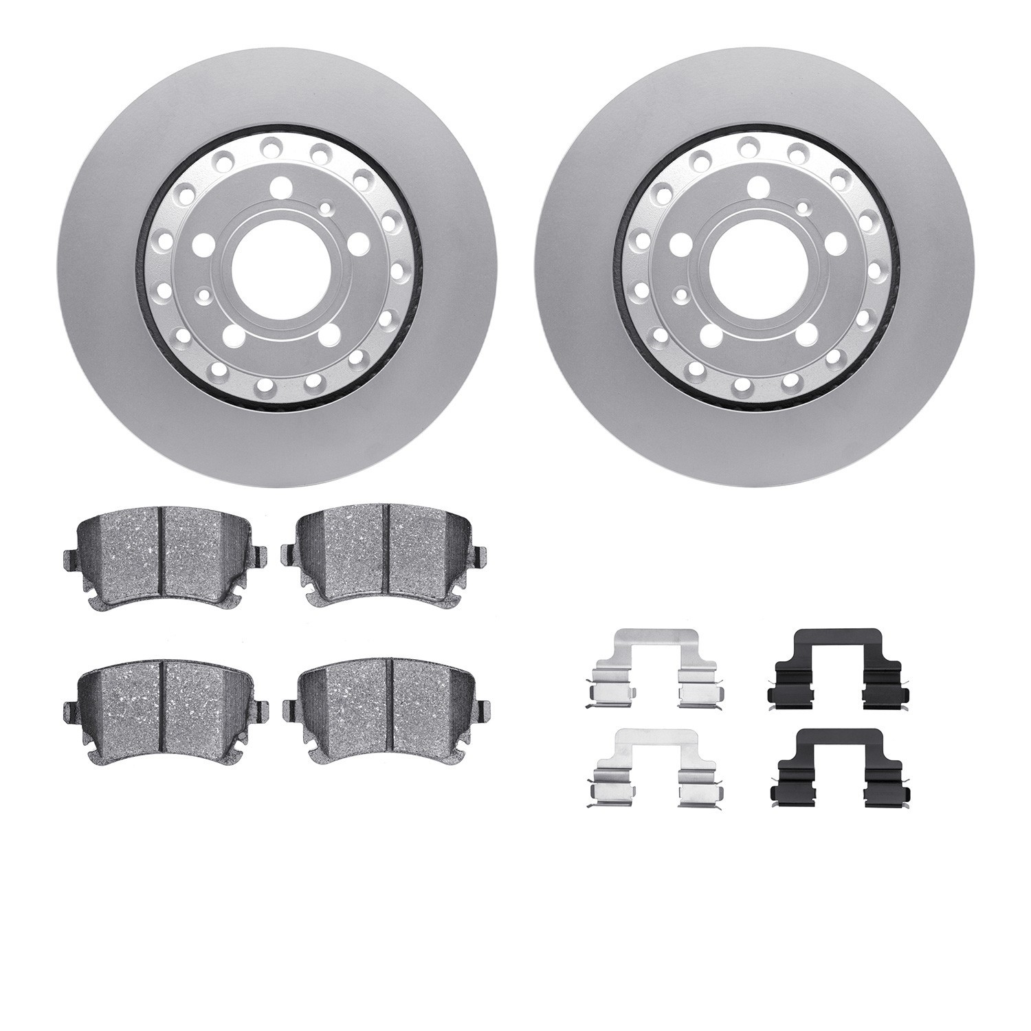 DYN 4512-73115 DFC GEOSPEC Coated Rotors with 5000 Brake Pads - Ceramic and Hardware