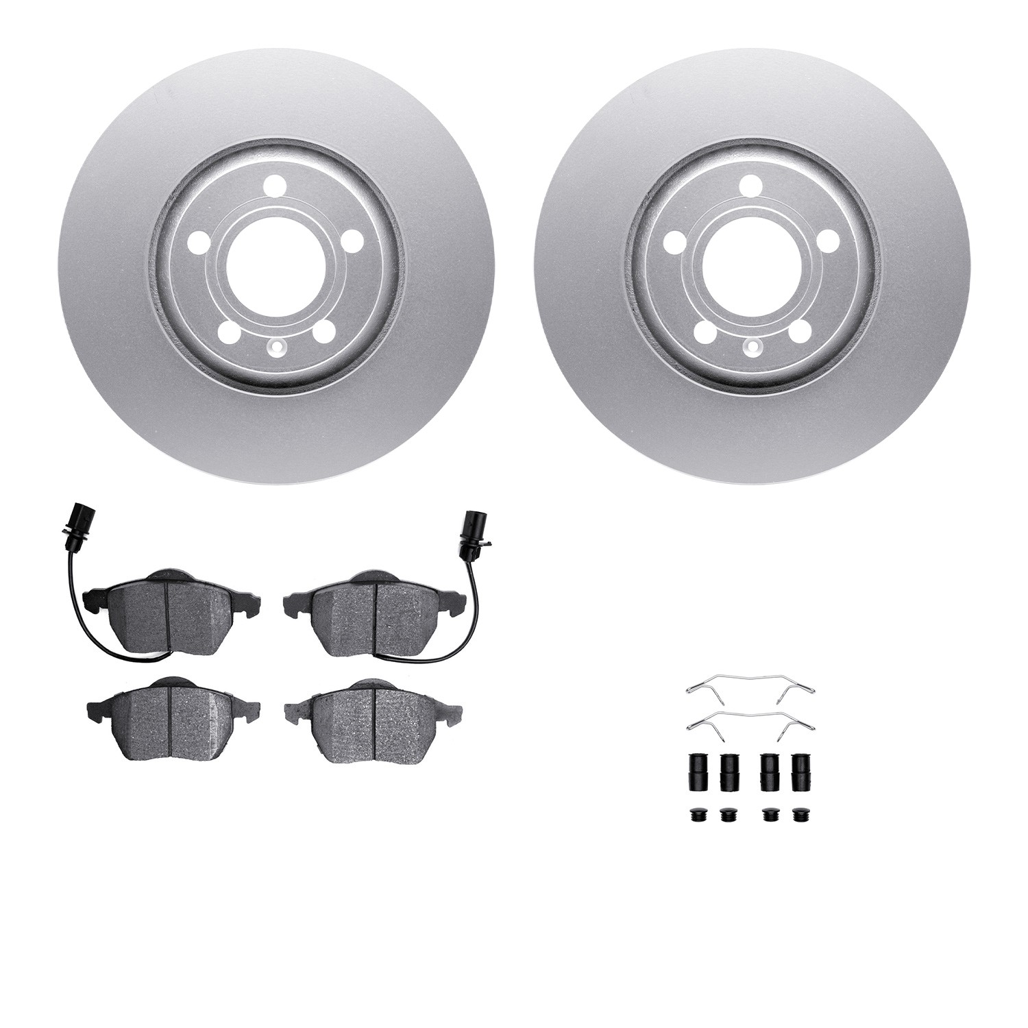 DYN 4512-73124 DFC GEOSPEC Coated Rotors with 5000 Brake Pads - Ceramic and Hardware