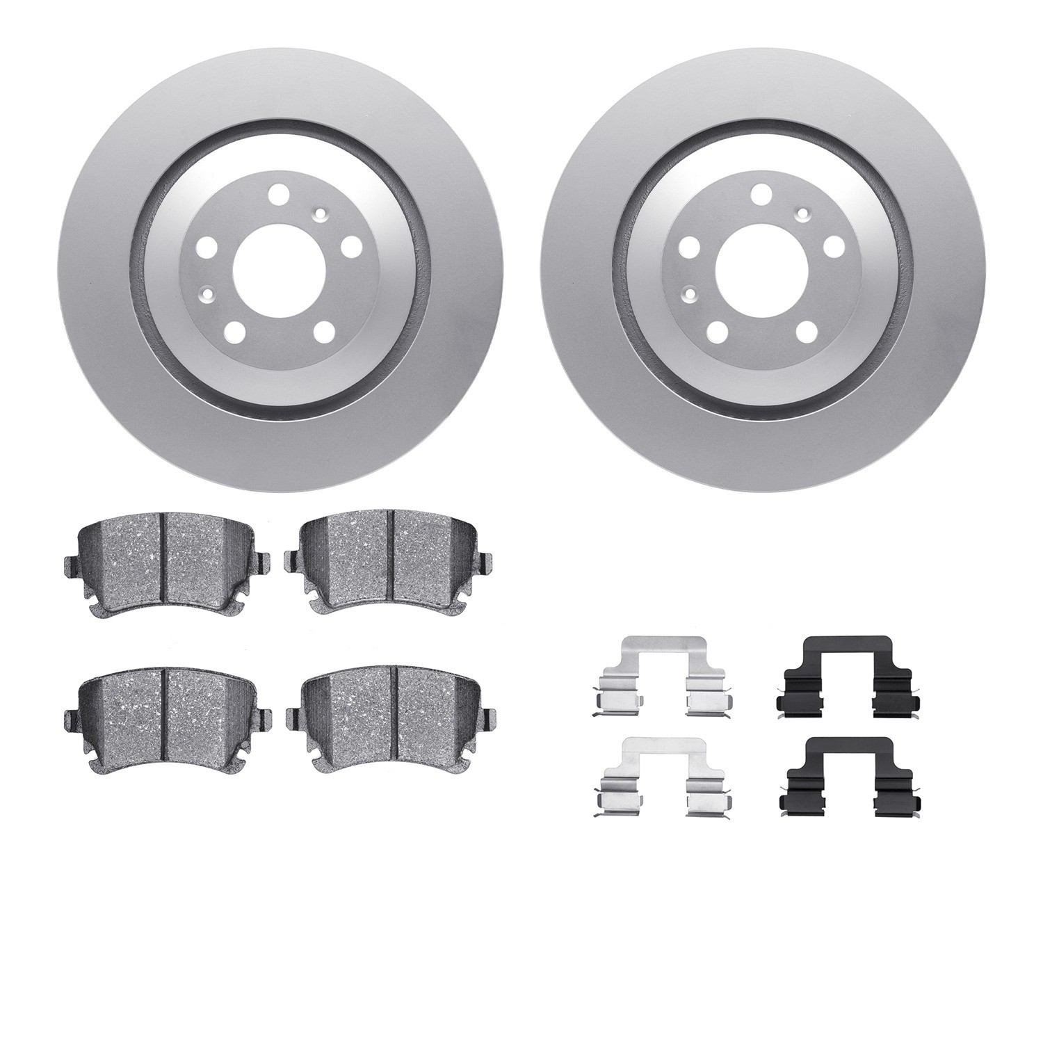 DYN 4512-73127 DFC GEOSPEC Coated Rotors with 5000 Brake Pads - Ceramic and Hardware