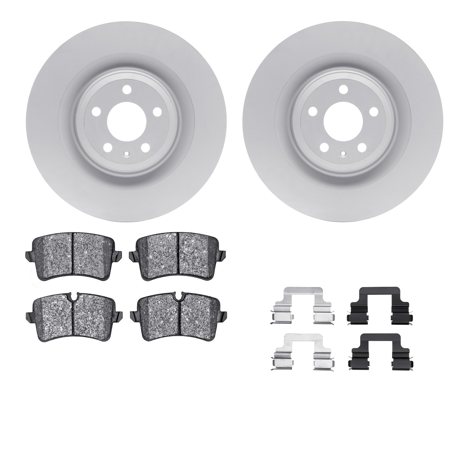 DYN 4512-73147 DFC GEOSPEC Coated Rotors with 5000 Brake Pads - Ceramic and Hardware