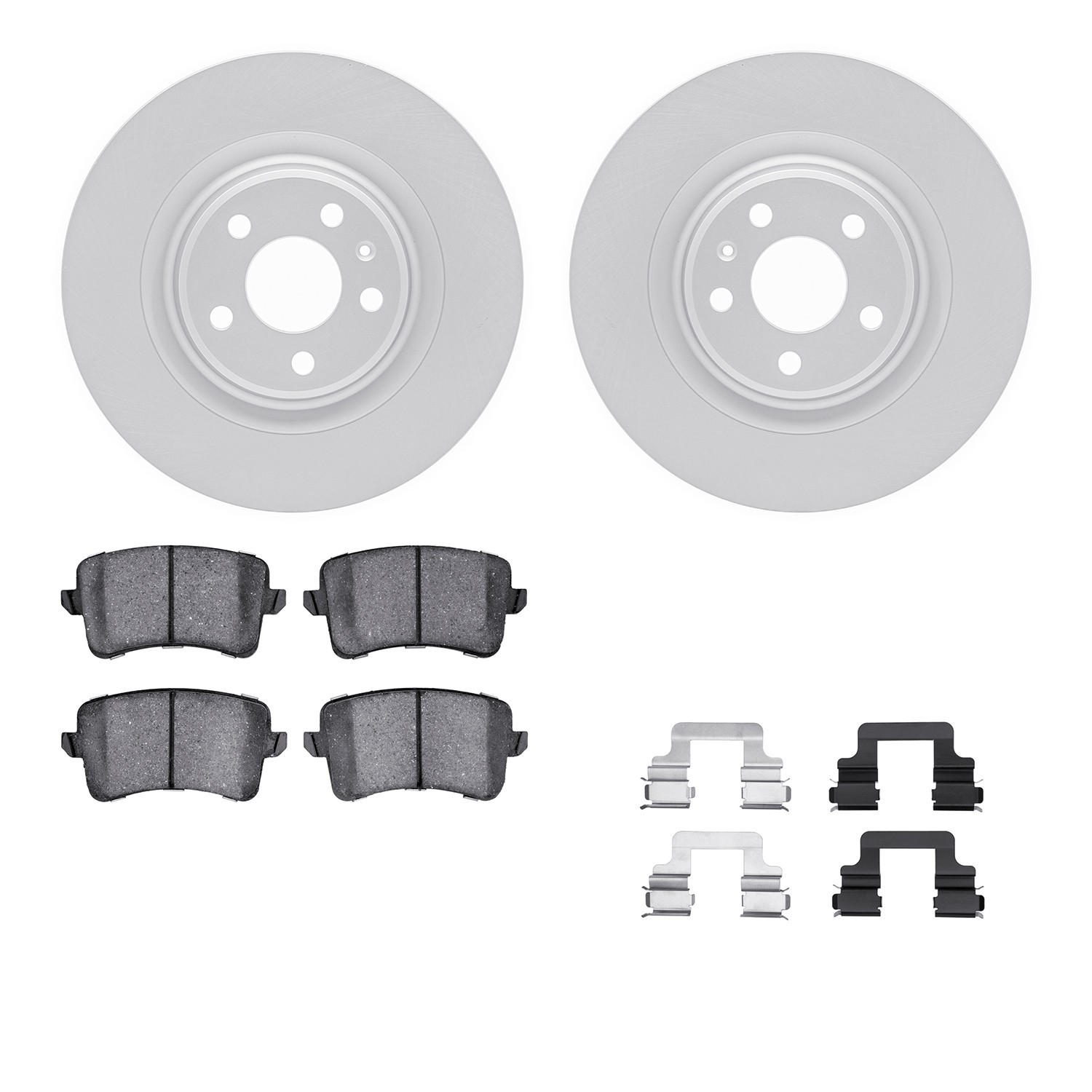 DYN 4512-73157 DFC GEOSPEC Coated Rotors with 5000 Brake Pads - Ceramic and Hardware