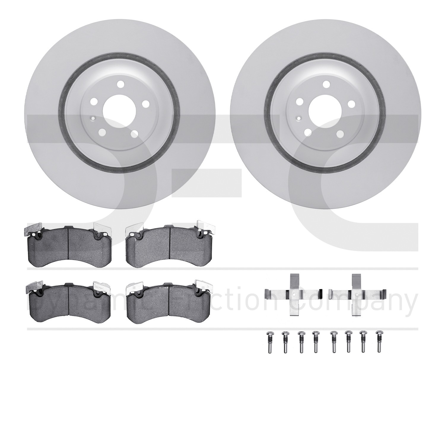DYN 4512-73164 DFC GEOSPEC Coated Rotors with 5000 Brake Pads - Ceramic and Hardware