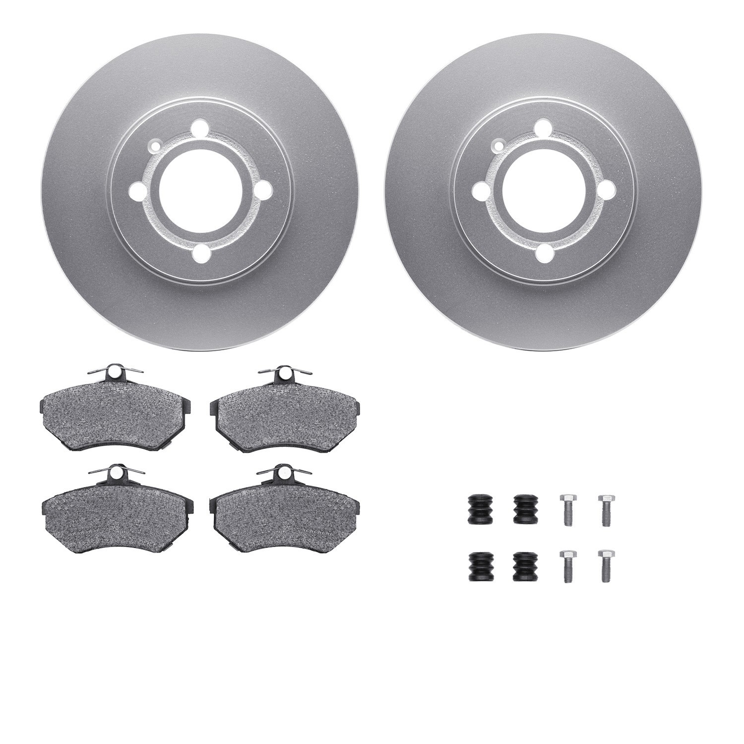 DYN 4512-74082 DFC GEOSPEC Coated Rotors with 5000 Brake Pads - Ceramic and Hardware