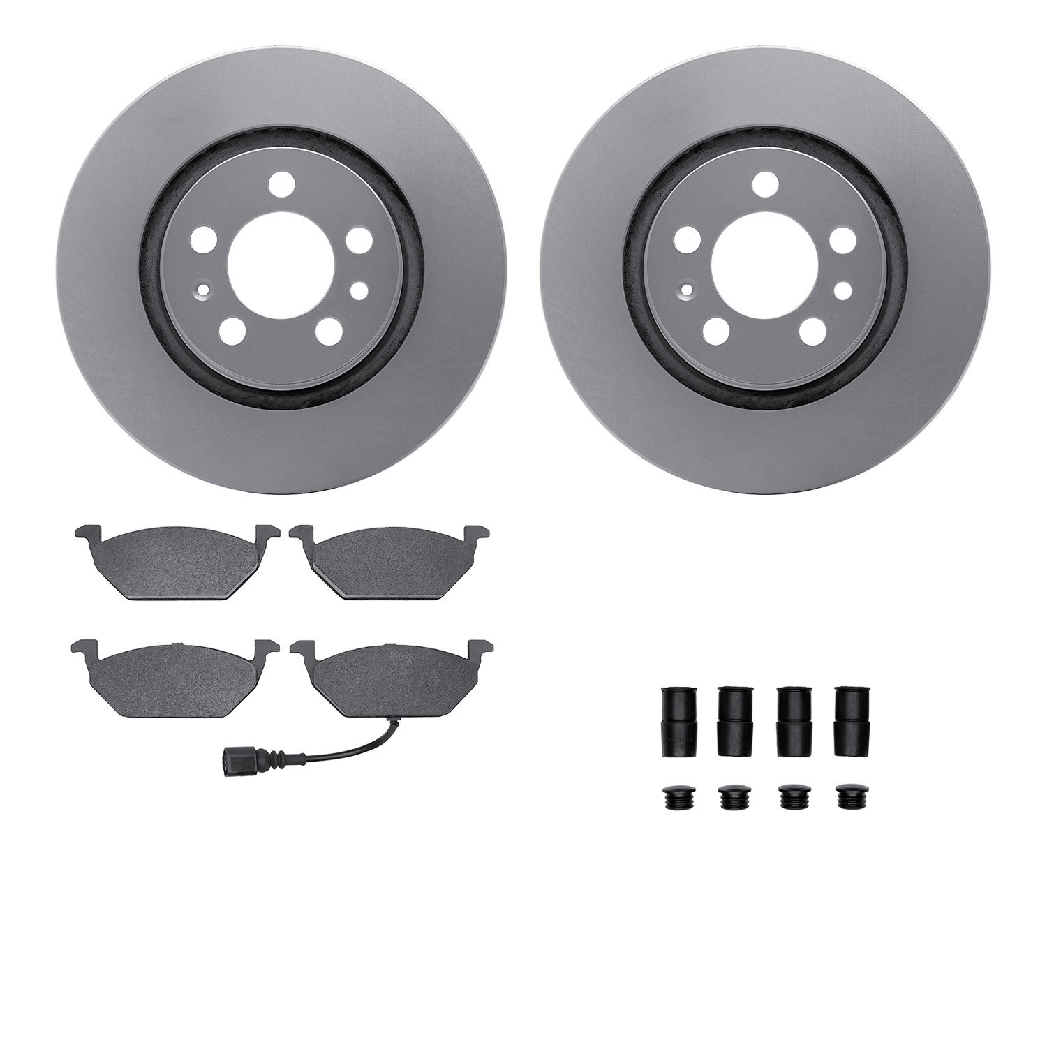 DYN-4512-74090 DFC GEOSPEC Coated Rotors with 5000 Brake Pads - Ceramic and Hardware