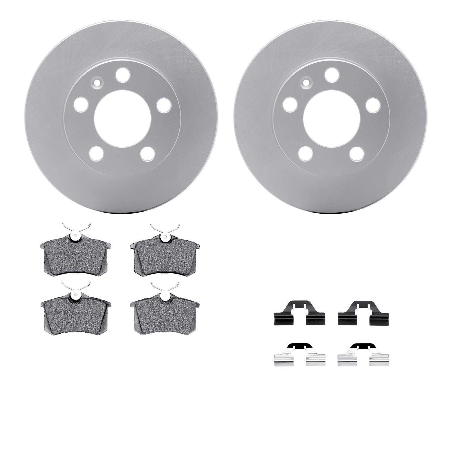 DYN-4512-74095 DFC GEOSPEC Coated Rotors with 5000 Brake Pads - Ceramic and Hardware
