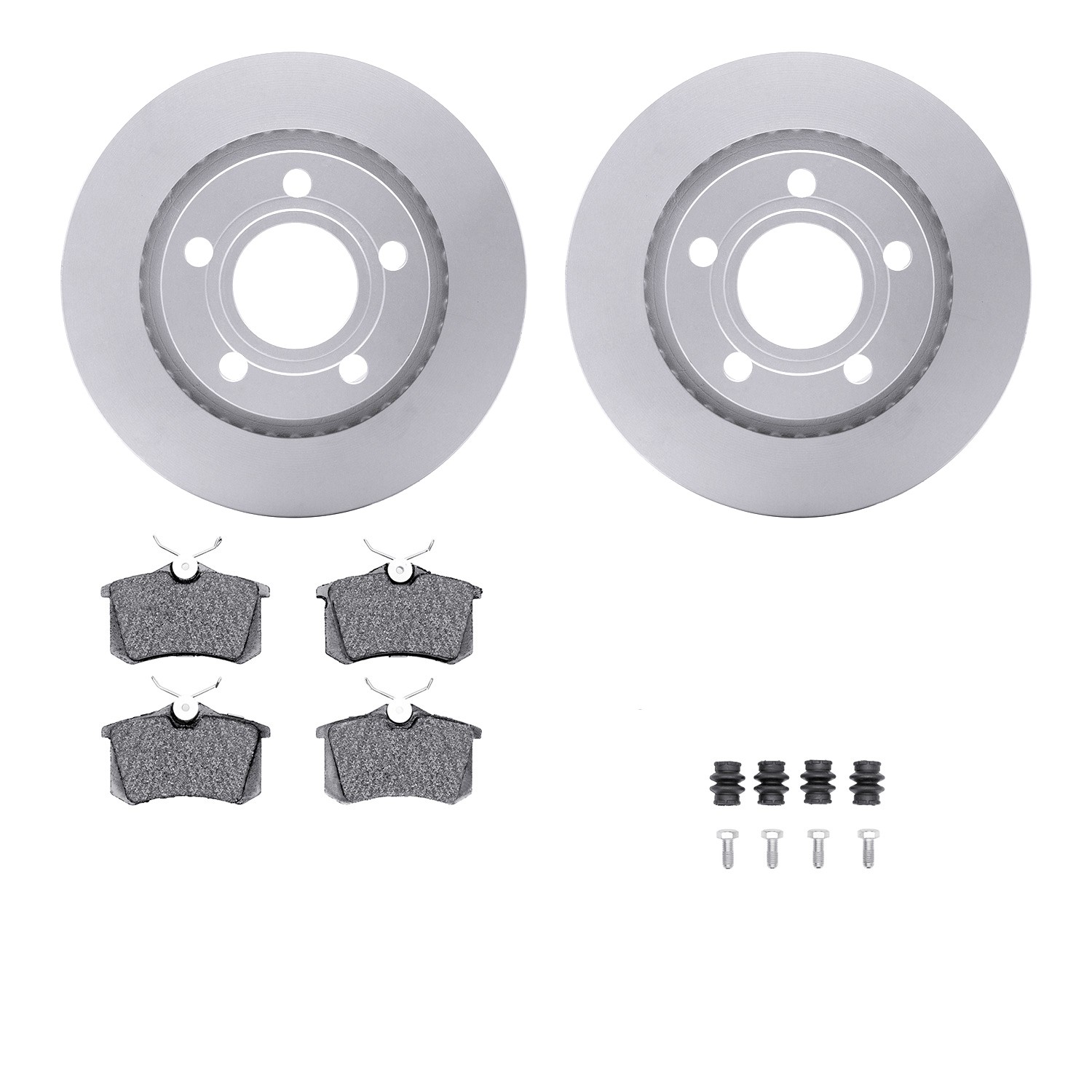 DYN 4512-74113 DFC GEOSPEC Coated Rotors with 5000 Brake Pads - Ceramic and Hardware