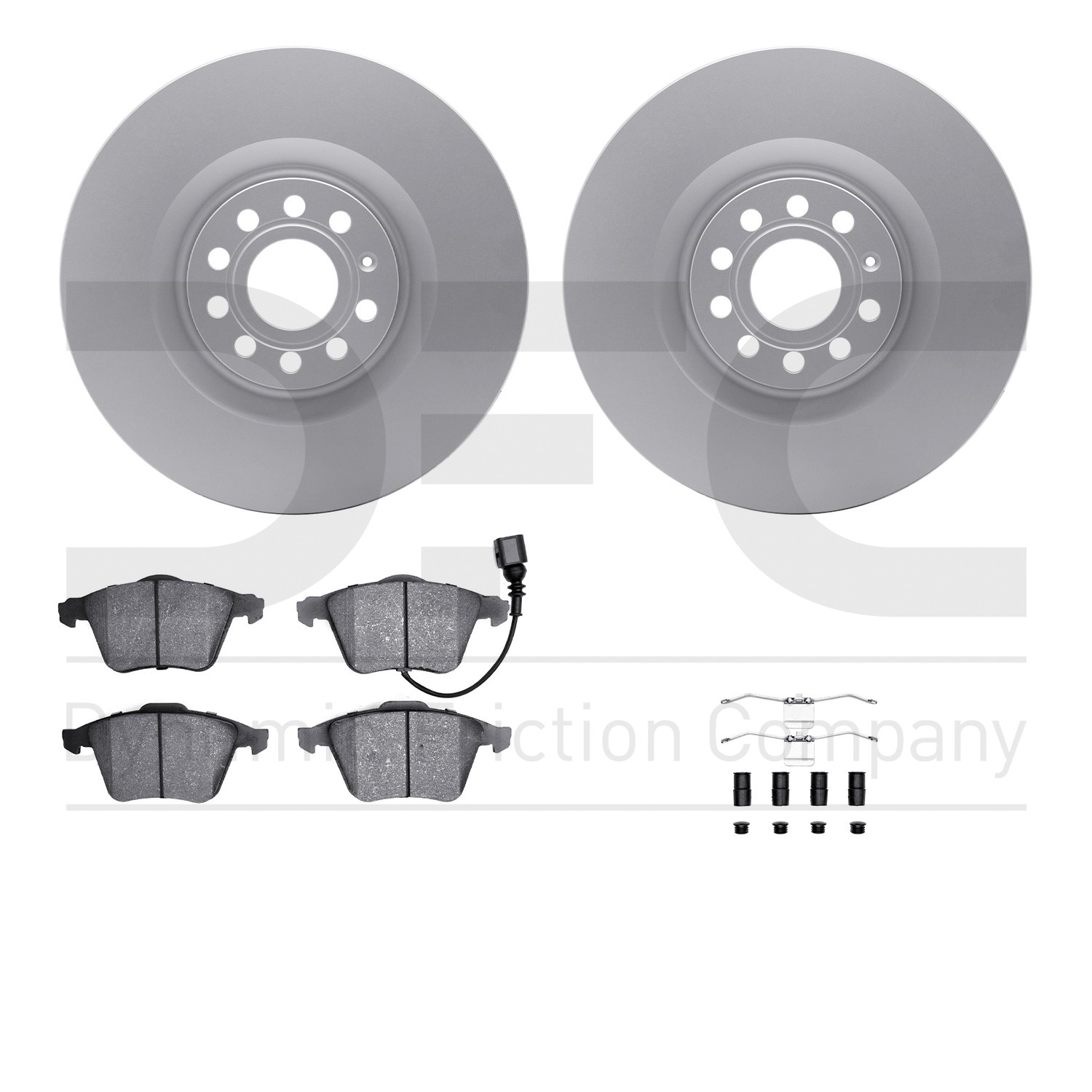 DYN 4512-74119 DFC GEOSPEC Coated Rotors with 5000 Brake Pads - Ceramic and Hardware