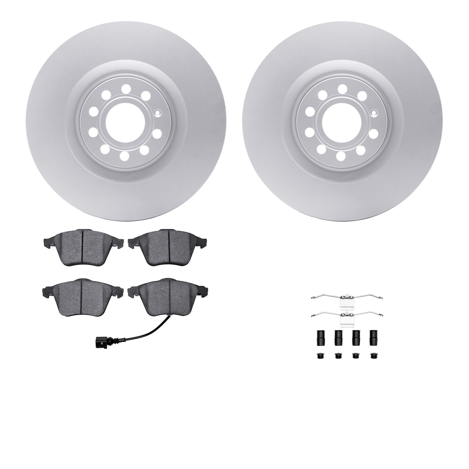 DYN 4512-74120 DFC GEOSPEC Coated Rotors with 5000 Brake Pads - Ceramic and Hardware