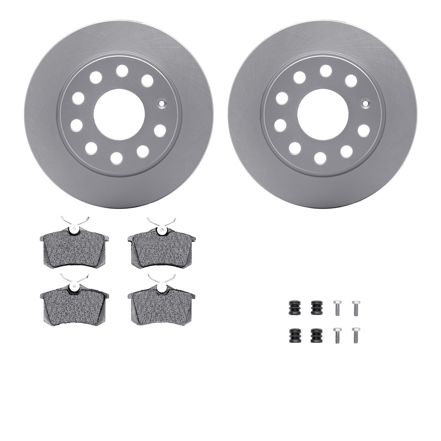 DYN-4512-74137 DFC GEOSPEC Coated Rotors with 5000 Brake Pads - Ceramic and Hardware