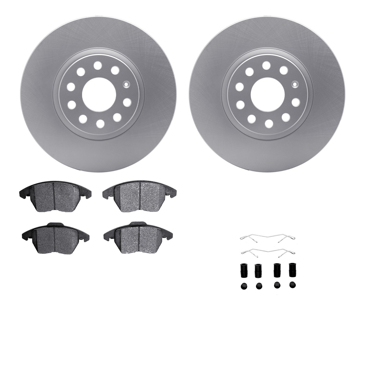 DYN-4512-74149 DFC GEOSPEC Coated Rotors with 5000 Brake Pads - Ceramic and Hardware