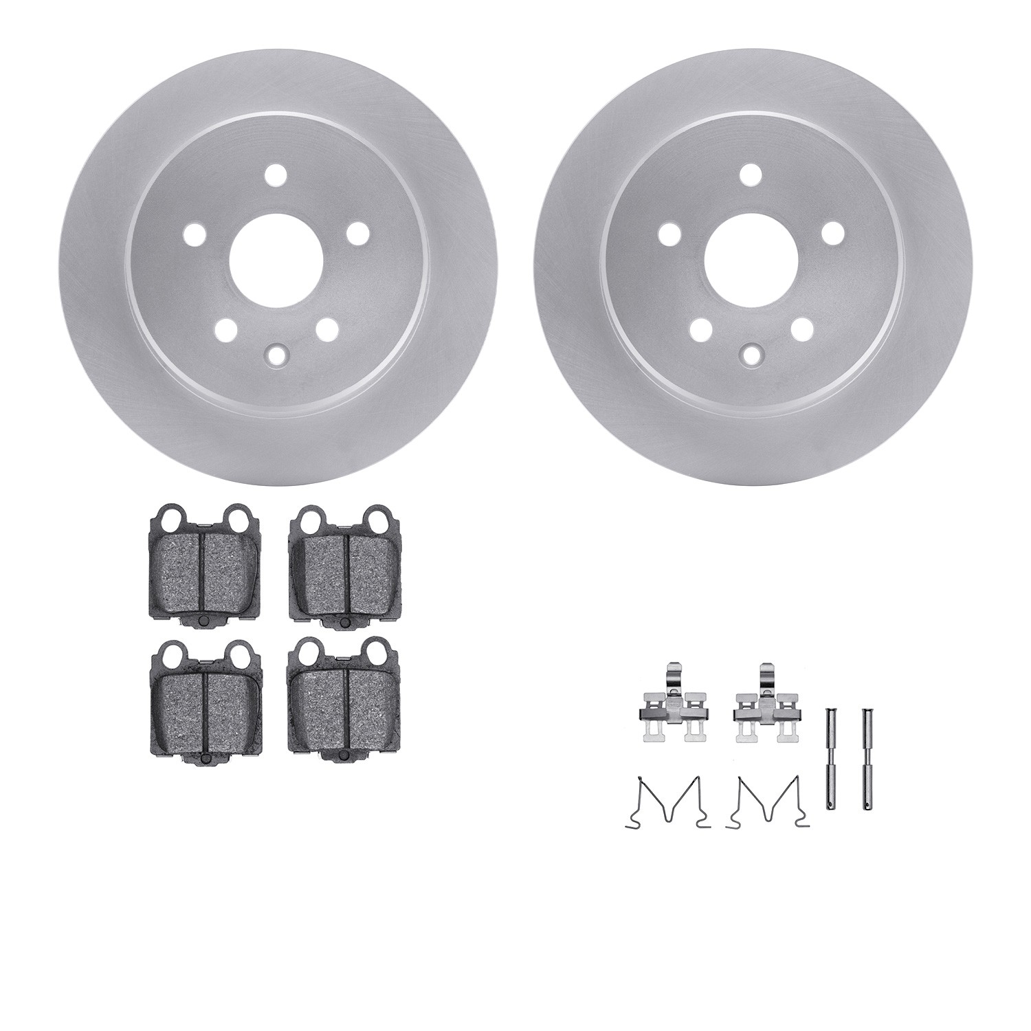 DYN 4512-75042 DFC GEOSPEC Coated Rotors with 5000 Brake Pads - Ceramic and Hardware