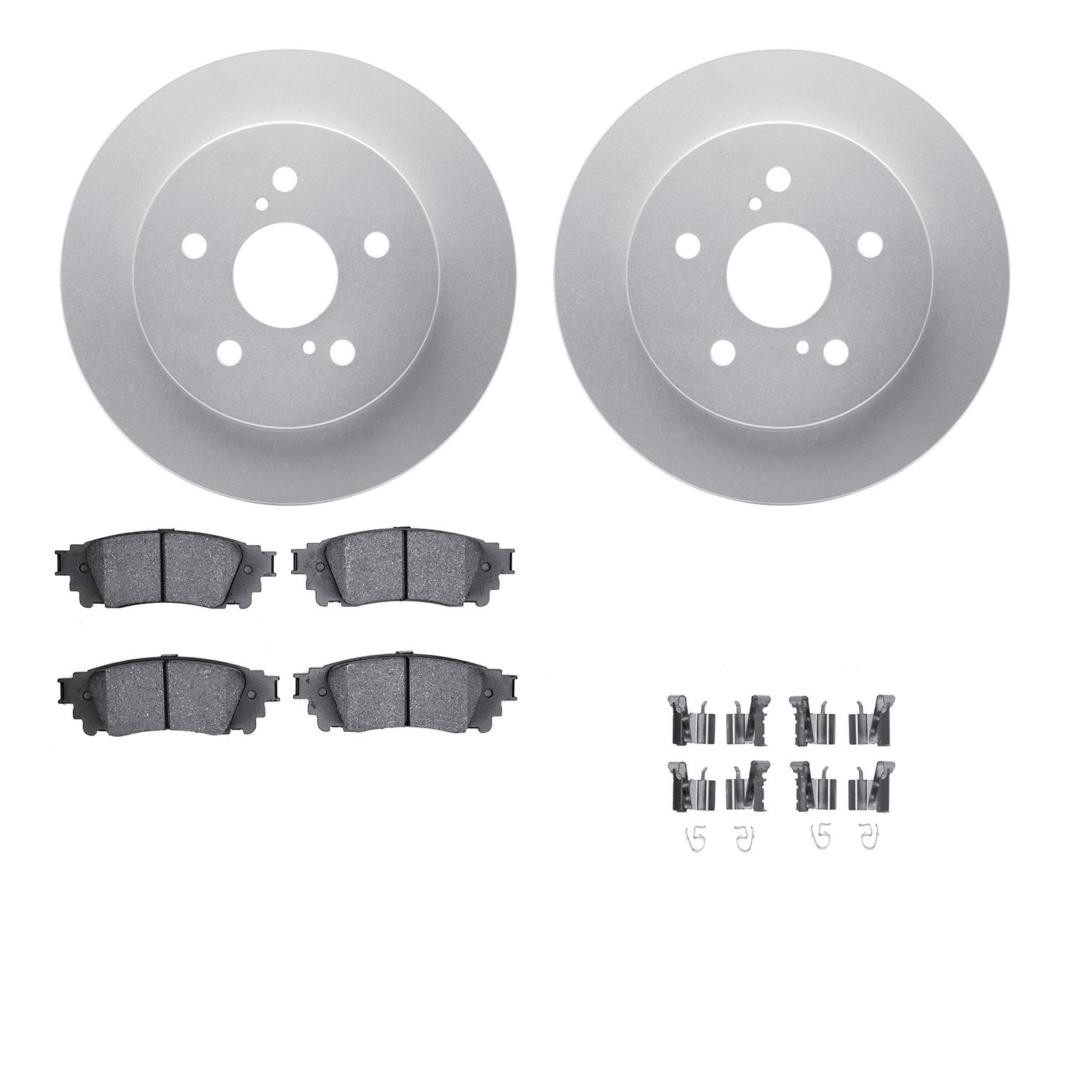 DYN-4512-75056 DFC GEOSPEC Coated Rotors with 5000 Brake Pads - Ceramic and Hardware