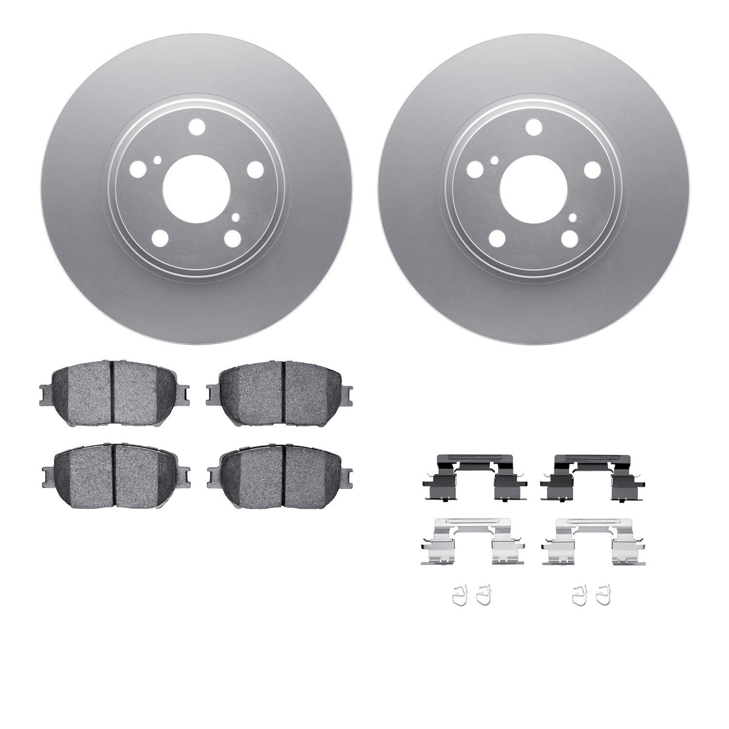 DYN-4512-76111 DFC GEOSPEC Coated Rotors with 5000 Brake Pads - Ceramic and Hardware