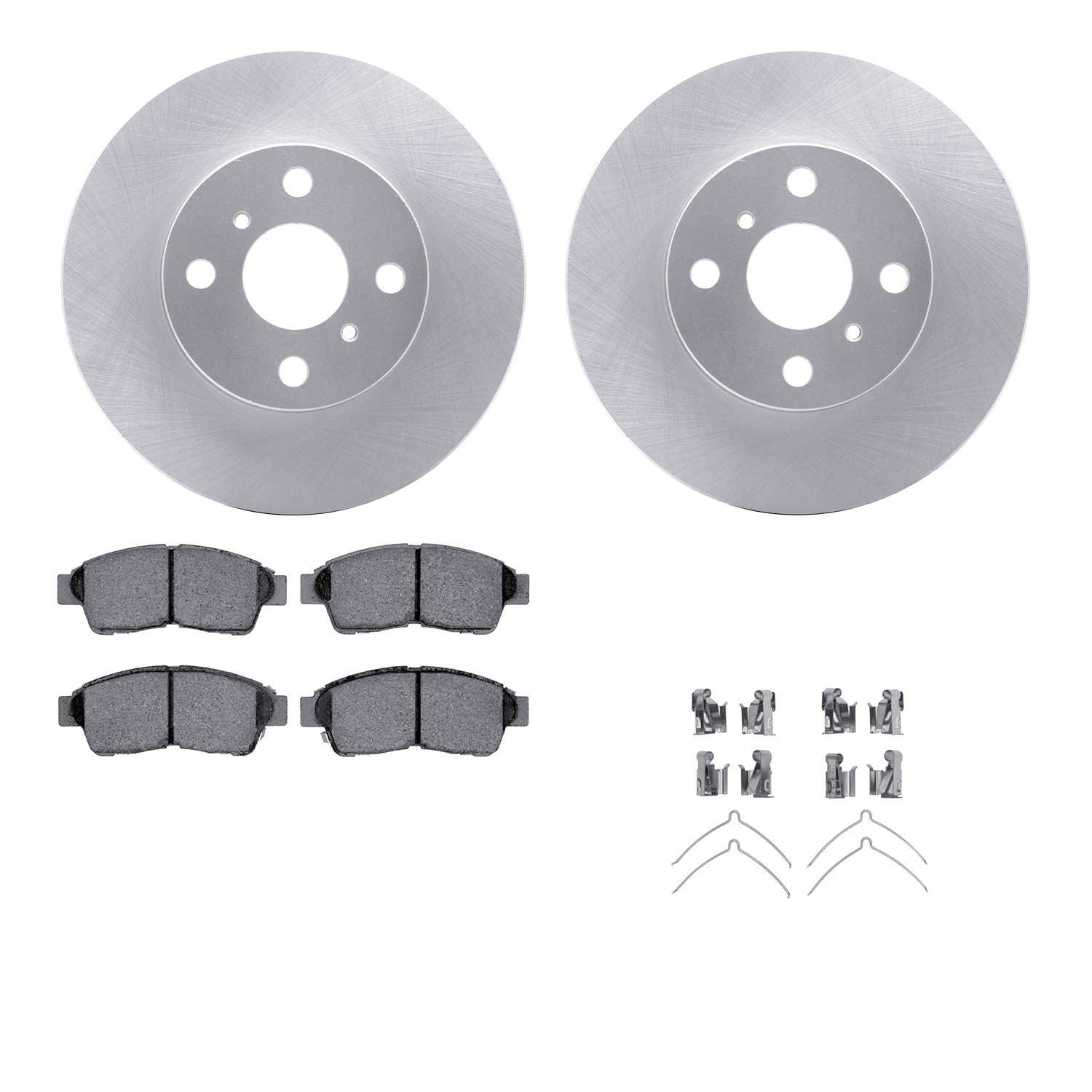 DYN 4512-76113 DFC GEOSPEC Coated Rotors with 5000 Brake Pads - Ceramic and Hardware
