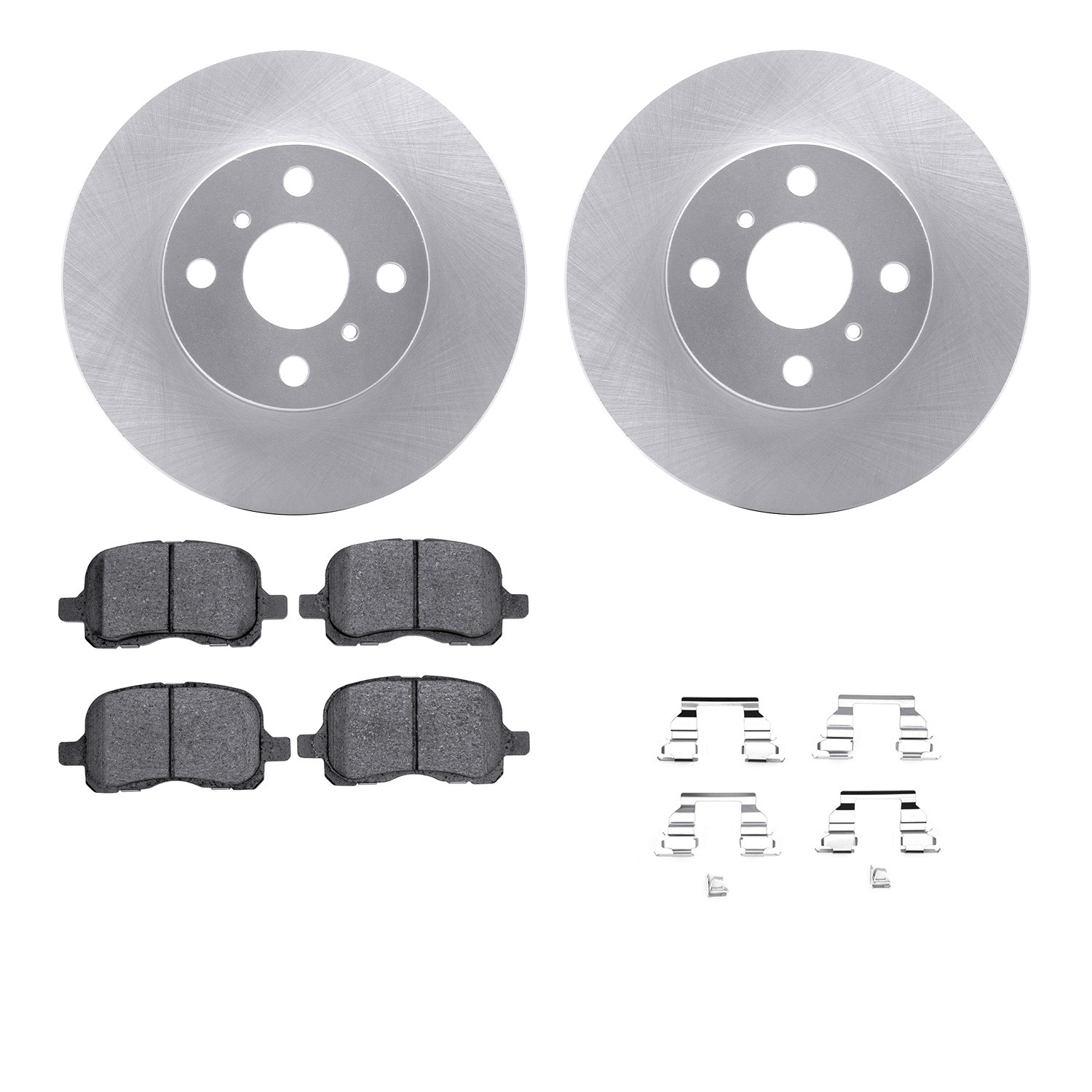 DYN 4512-76114 DFC GEOSPEC Coated Rotors with 5000 Brake Pads - Ceramic and Hardware