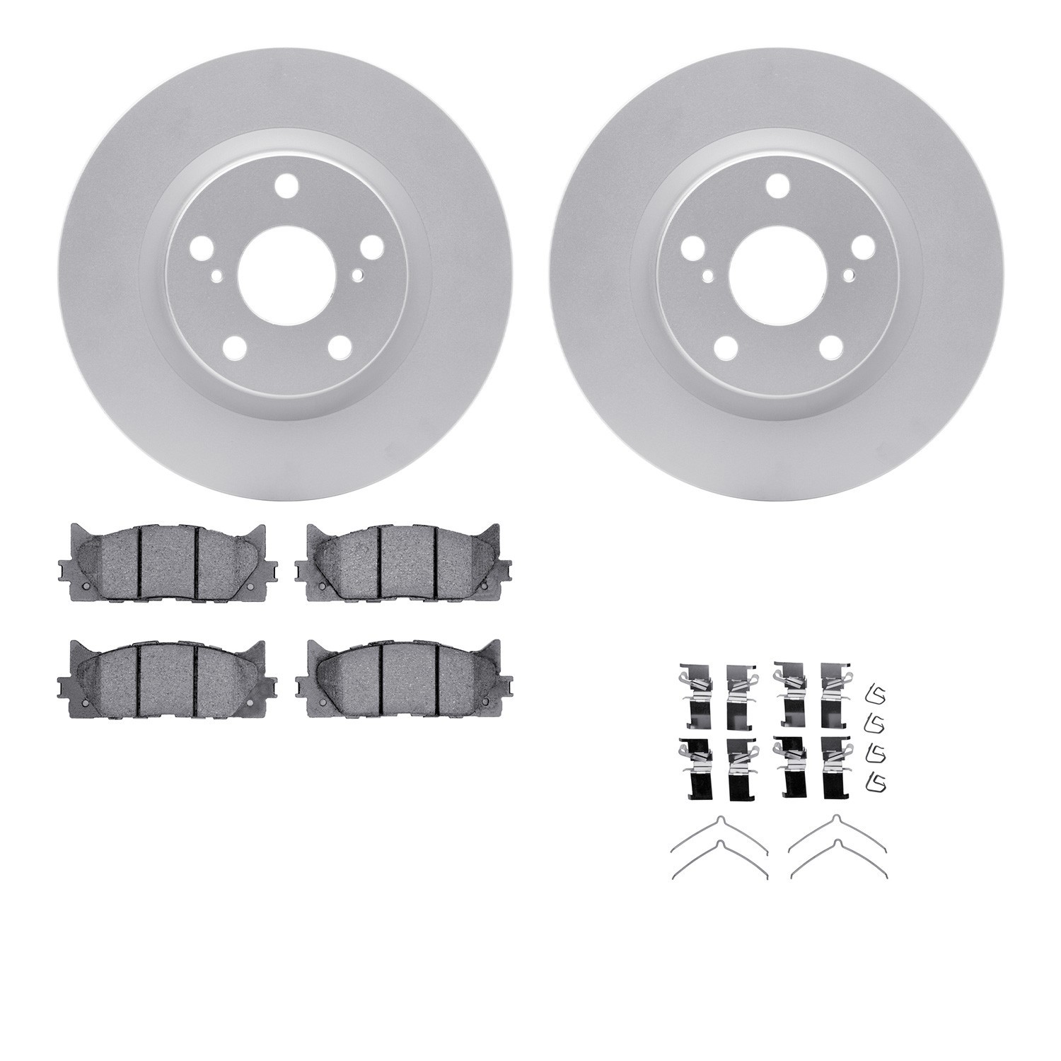 DYN-4512-76139 DFC GEOSPEC Coated Rotors with 5000 Brake Pads - Ceramic and Hardware