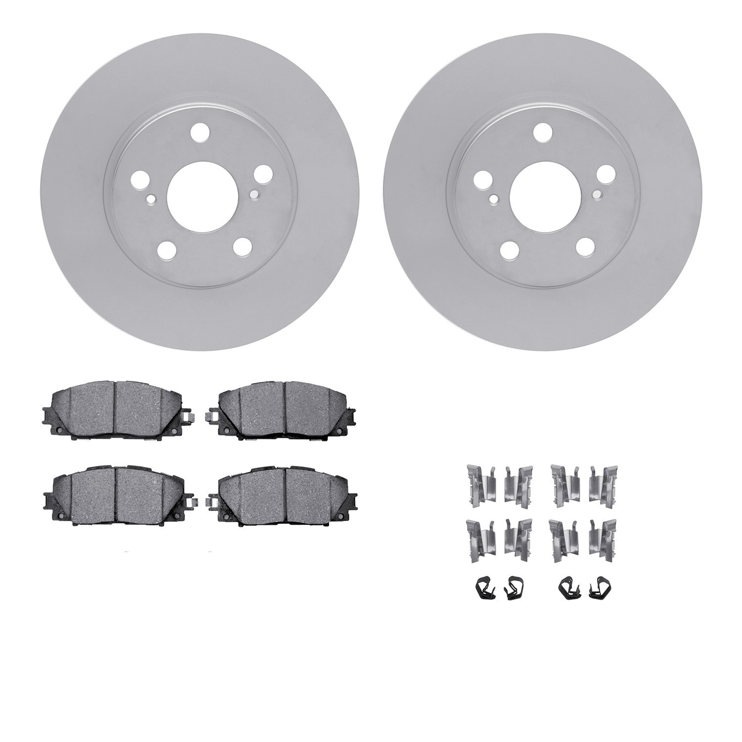 DYN-4512-76150 DFC GEOSPEC Coated Rotors with 5000 Brake Pads - Ceramic and Hardware